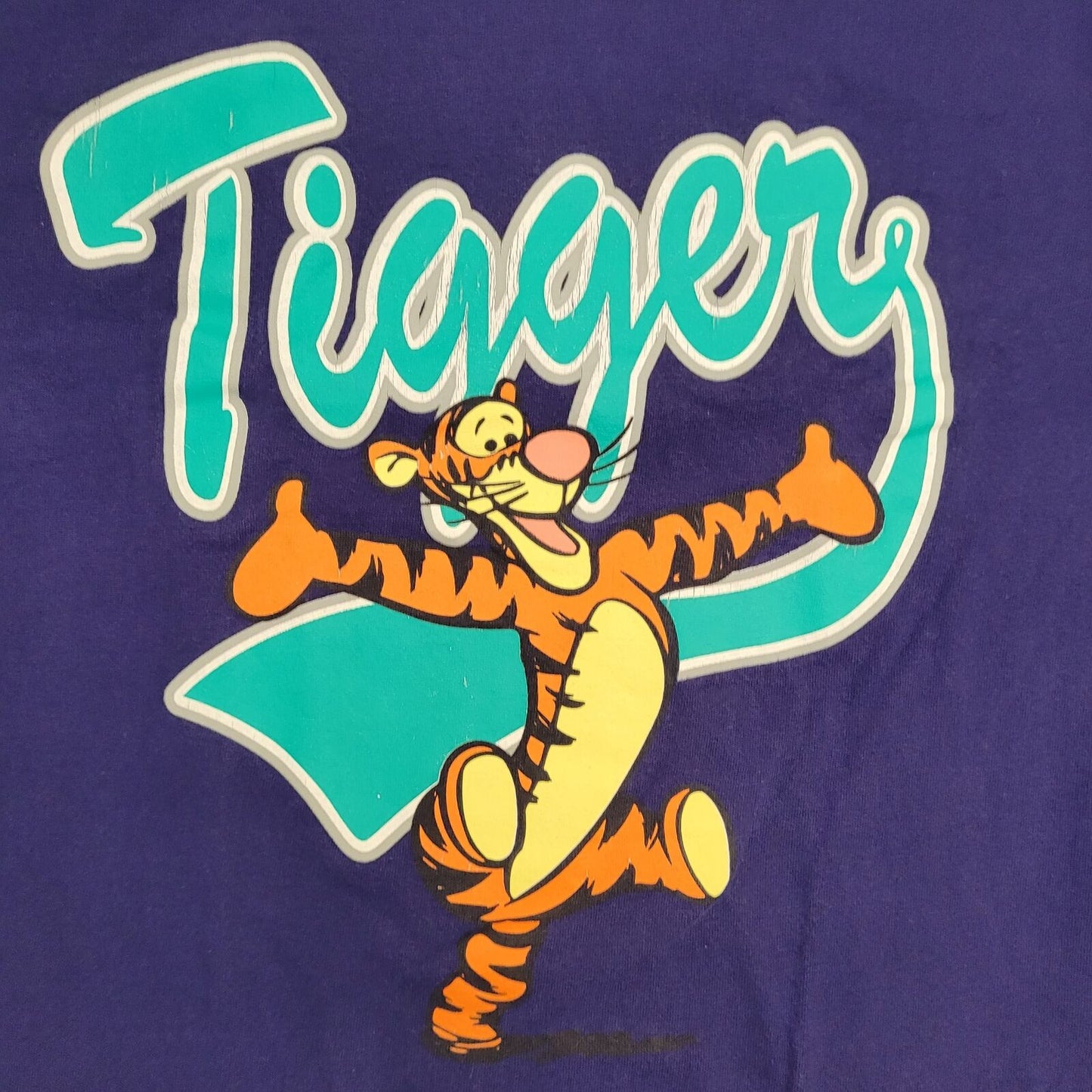 Vintage Tigger Shirt S/M 19x26 Blue Winnie-The-Pooh