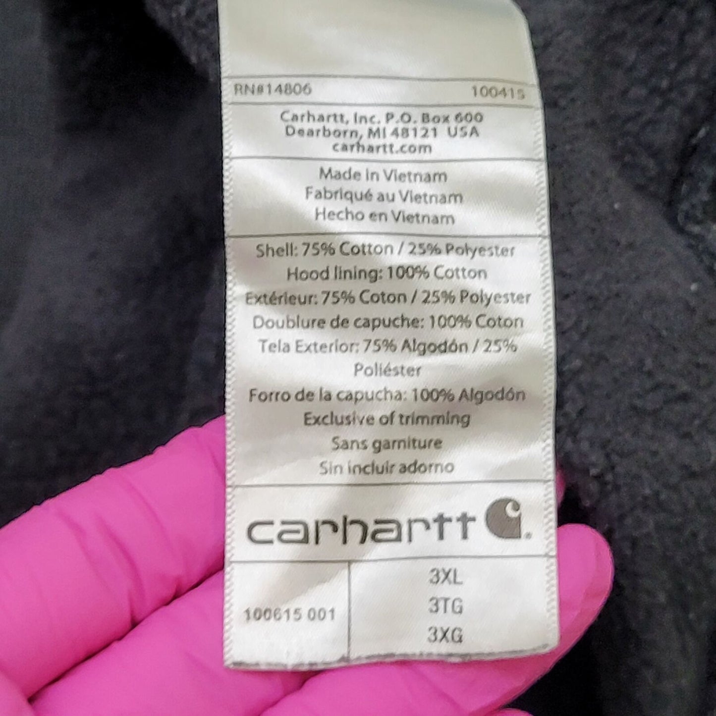 CARHARTT Faded Hoodie 3XL 31x31 Blue