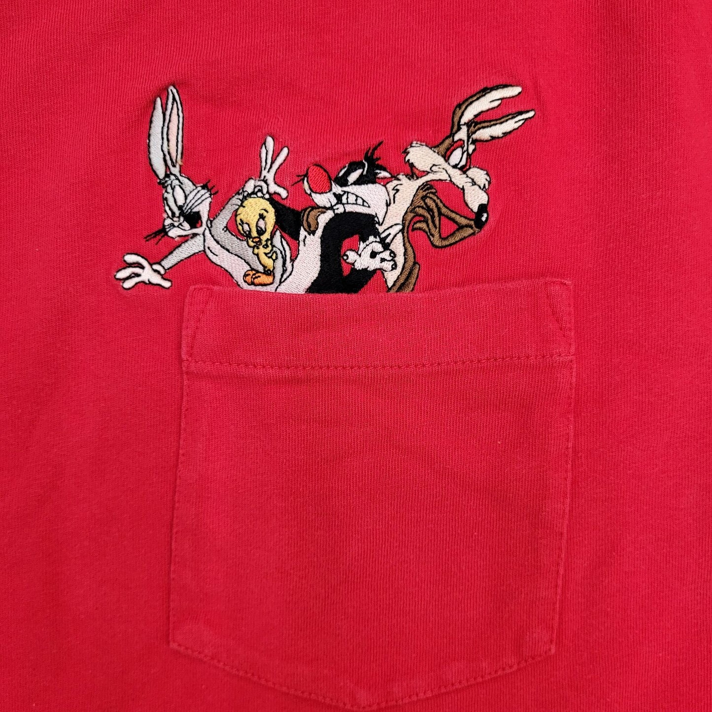 Vintage Y2K Looney-Tunes Shirt Womens Large 21x25 Red