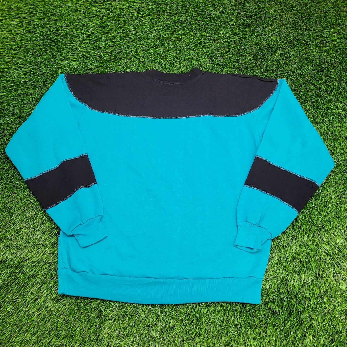 Vintage Y2K Laguna Surfer Sweatshirt Medium 21x25 Blue Black