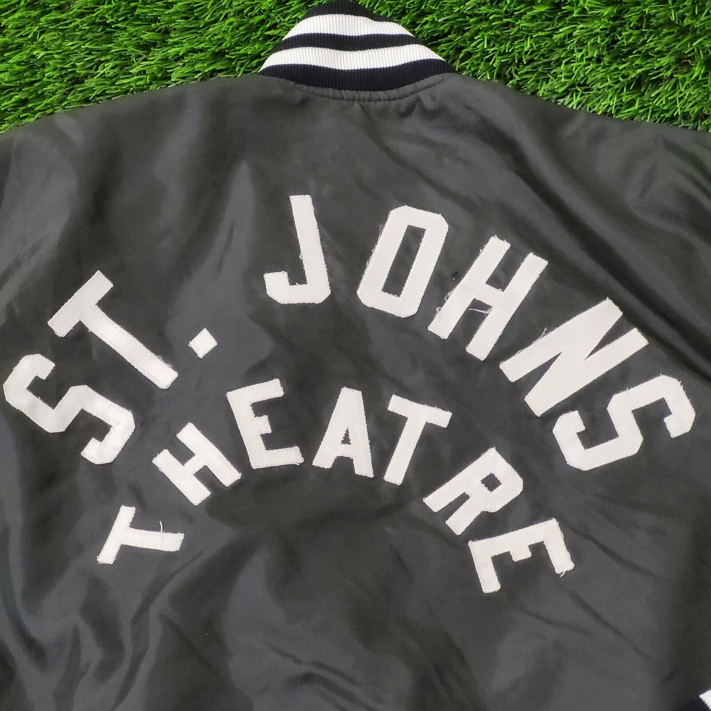 Vintage St-Johns Theatre Varsity Jacket Large 24x26 Black