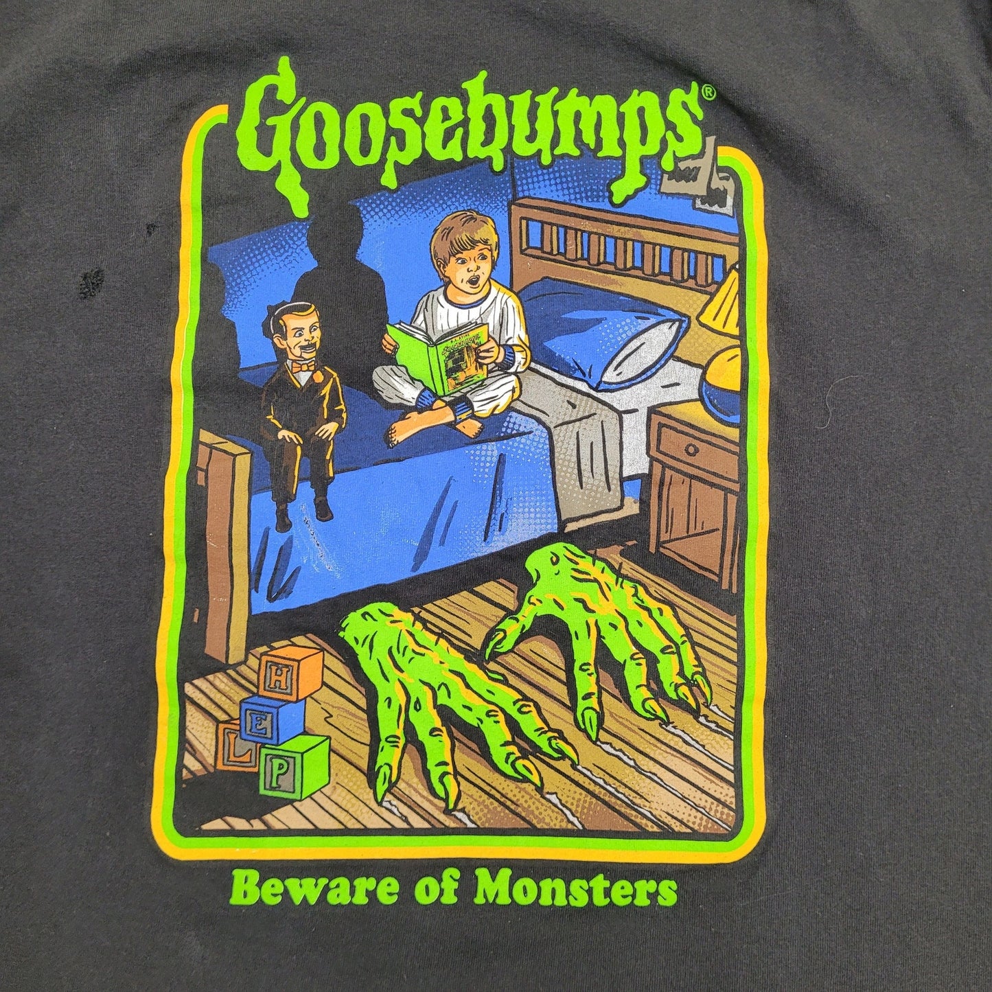 Goosebumps Shirt Large 22x27 Beware-of-Monsters