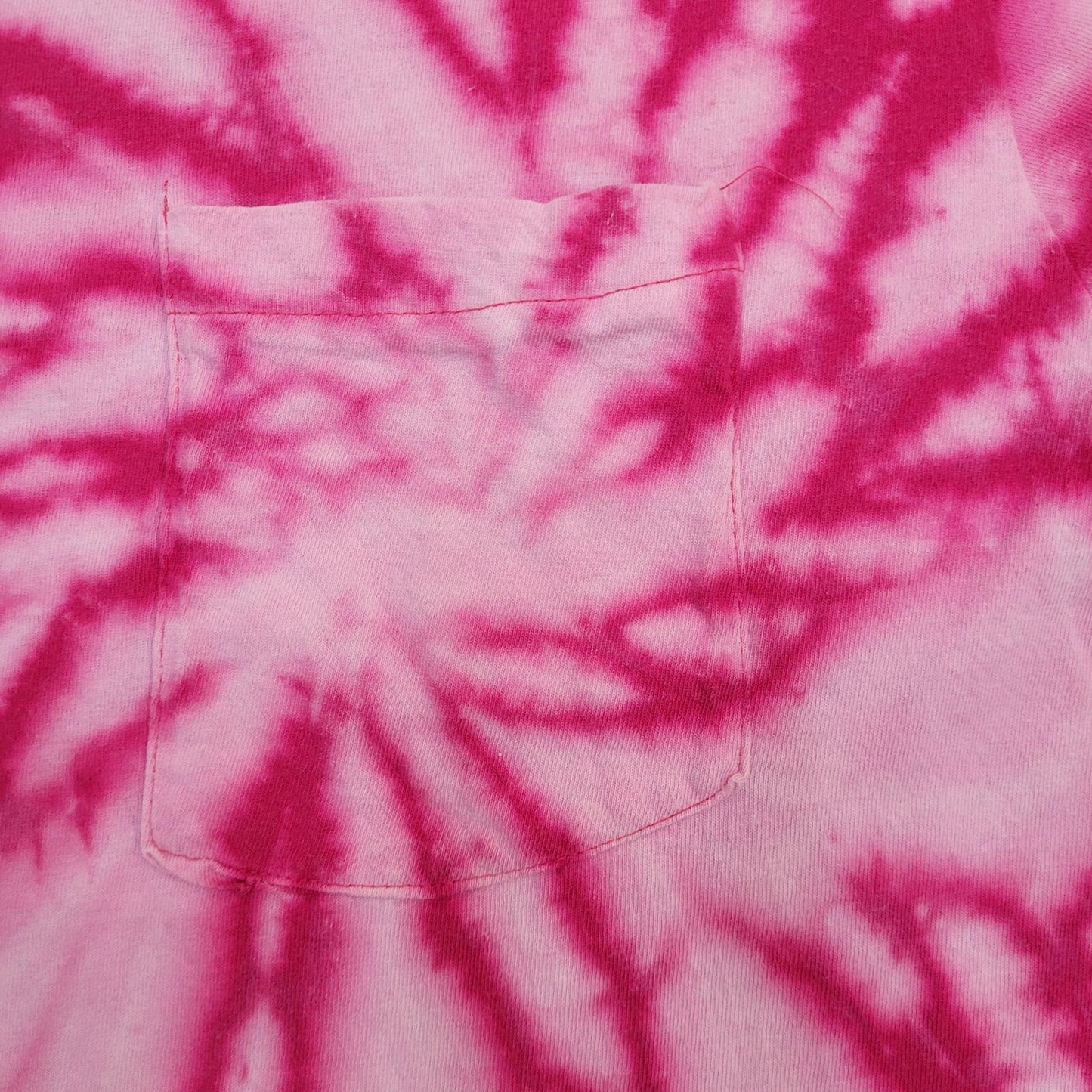 Vintage Spiral Tie-Dye Shirt Womens Medium 18x25 Pink USA