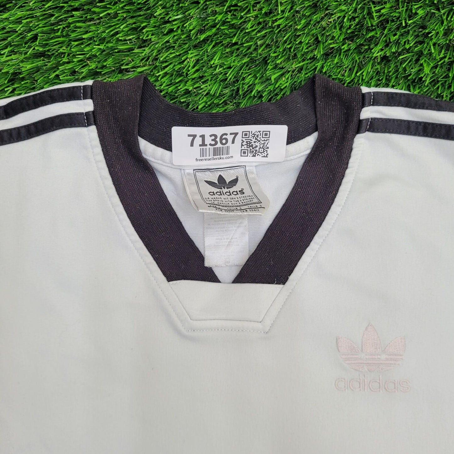 Adidas Trefoil Shirt Large 23x28 White