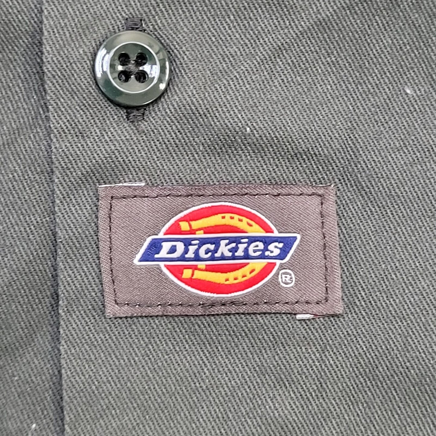 DICKIES Button Shirt Small 21x29 Baggy Green