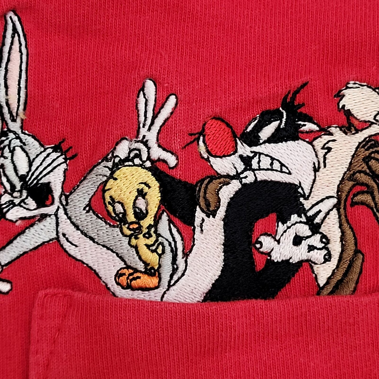 Vintage Y2K Looney-Tunes Shirt Womens Large 21x25 Red