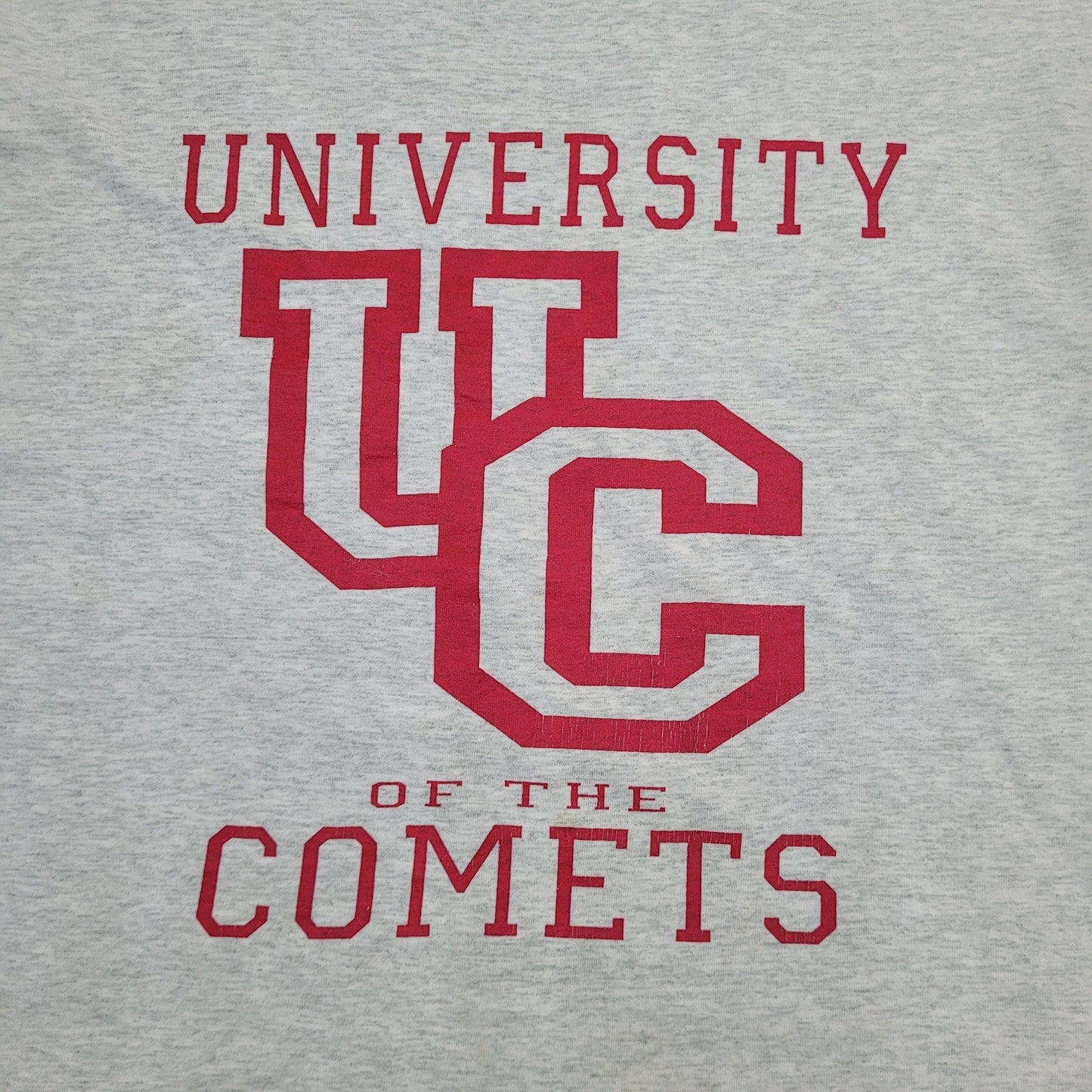 Vintage University-of-The Comets Shirt M/L 21x25 Gray UC USA