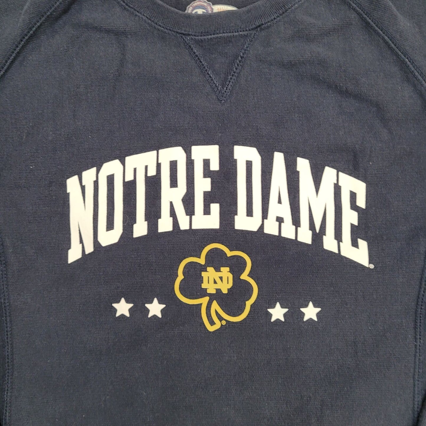 Champion Notre-Dame Sweatshirt Womens Medium 18x22 Navy-Blue