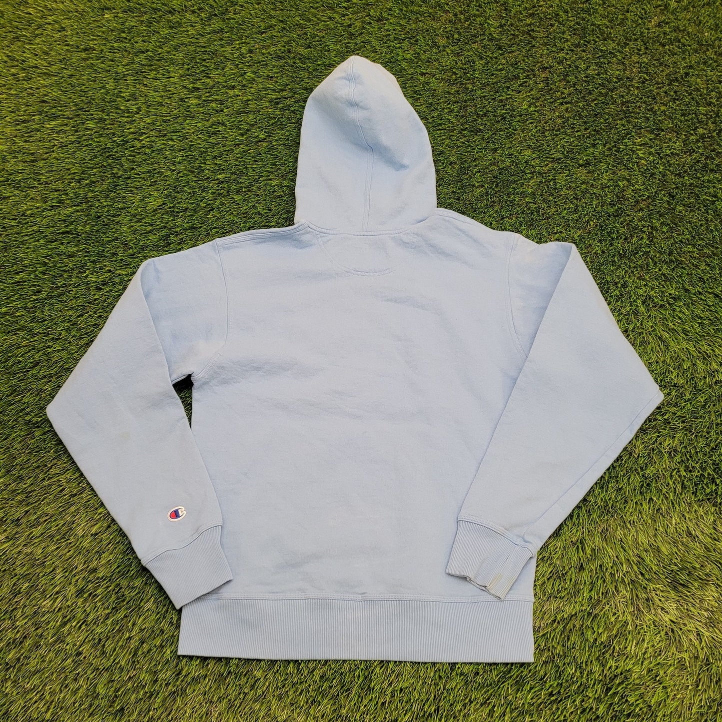 Champion Bee Hoodie Small 19x25 Blue Embroidery