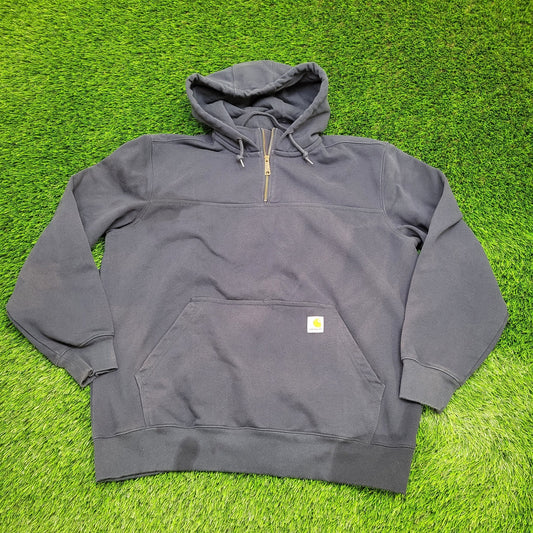 Carhartt Oversized Hoodie XL 27x29 Faded Navy-Blue