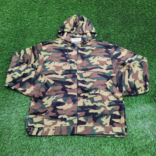 Camo Zip Hoodie Large 24x28 Woodland