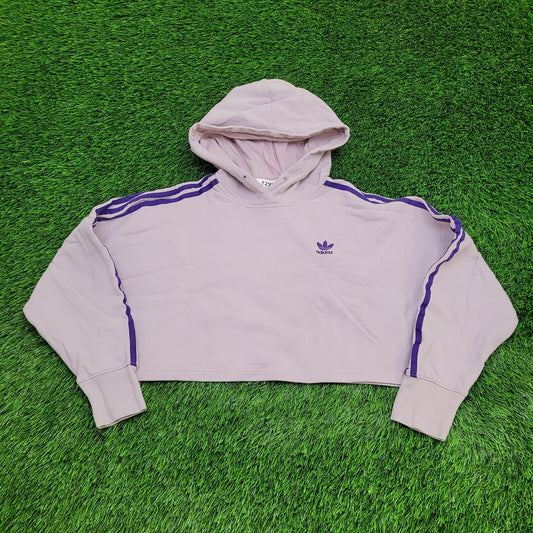 ADIDAS Hoodie Womens 2XL 24x14 Lavender Baggy