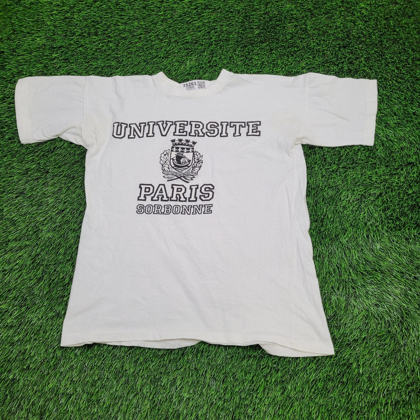 Vintage University of Paris Shirt Women M 19x23 Sorbonne