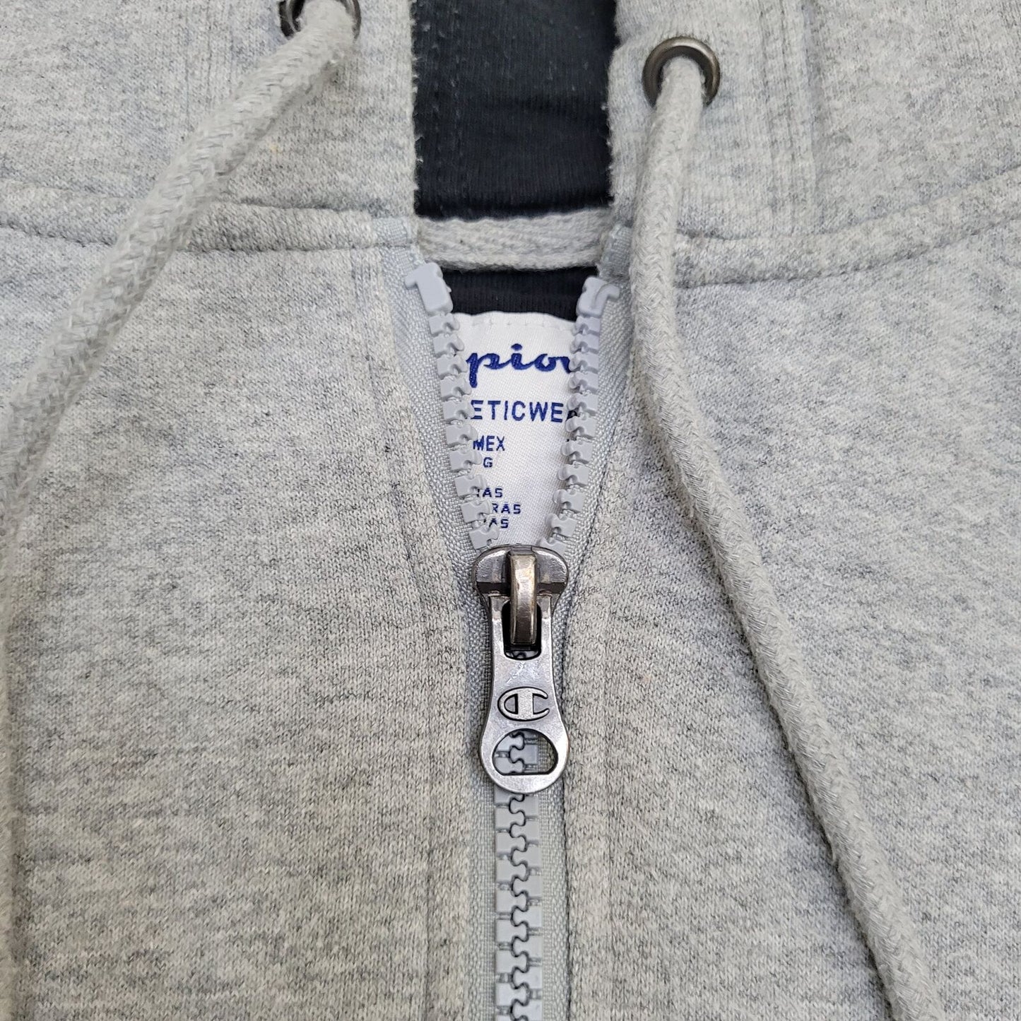 Champion Zip Hoodie Large 24x26 Gray