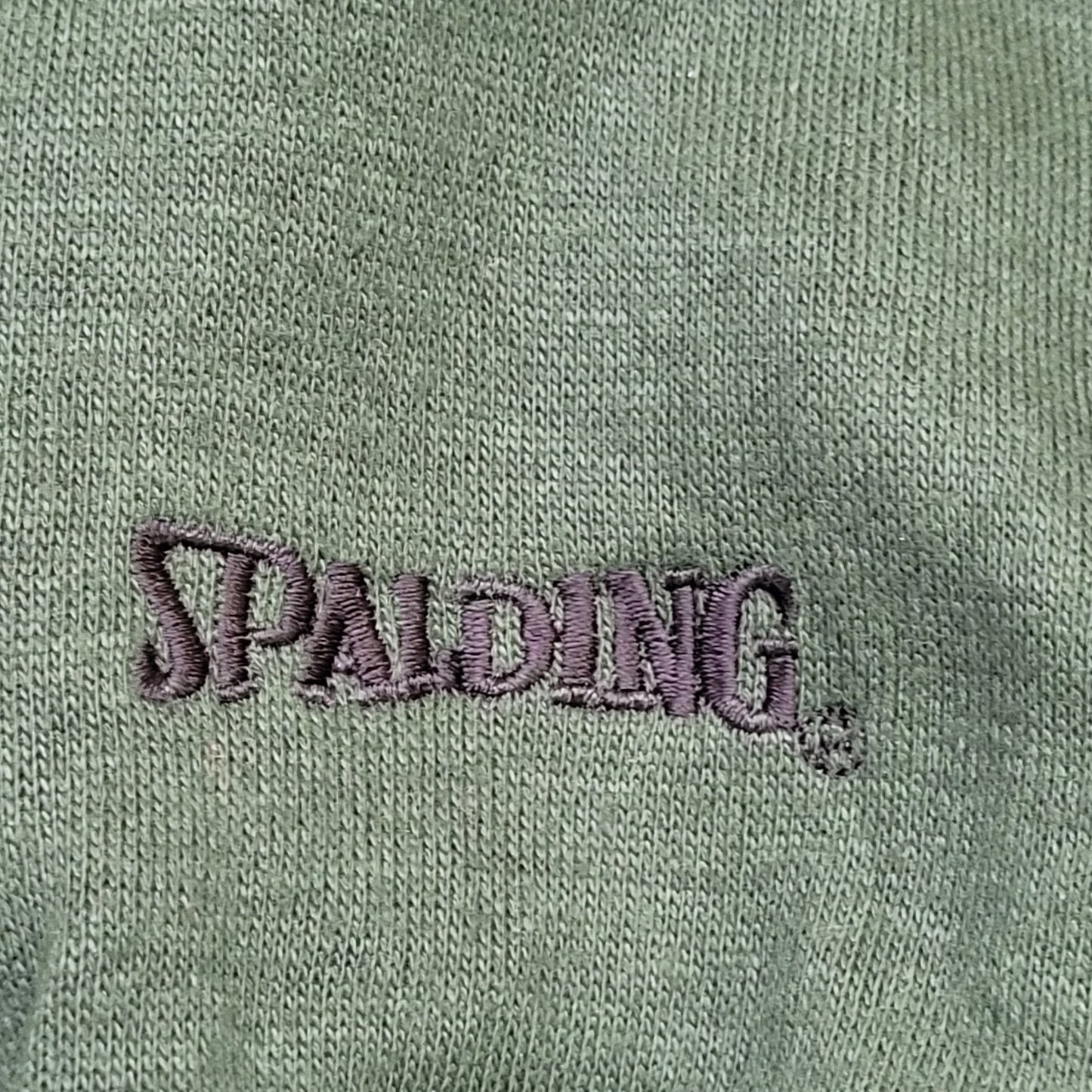 Vintage Spalding Track Jacket Medium 22x25 Green Black