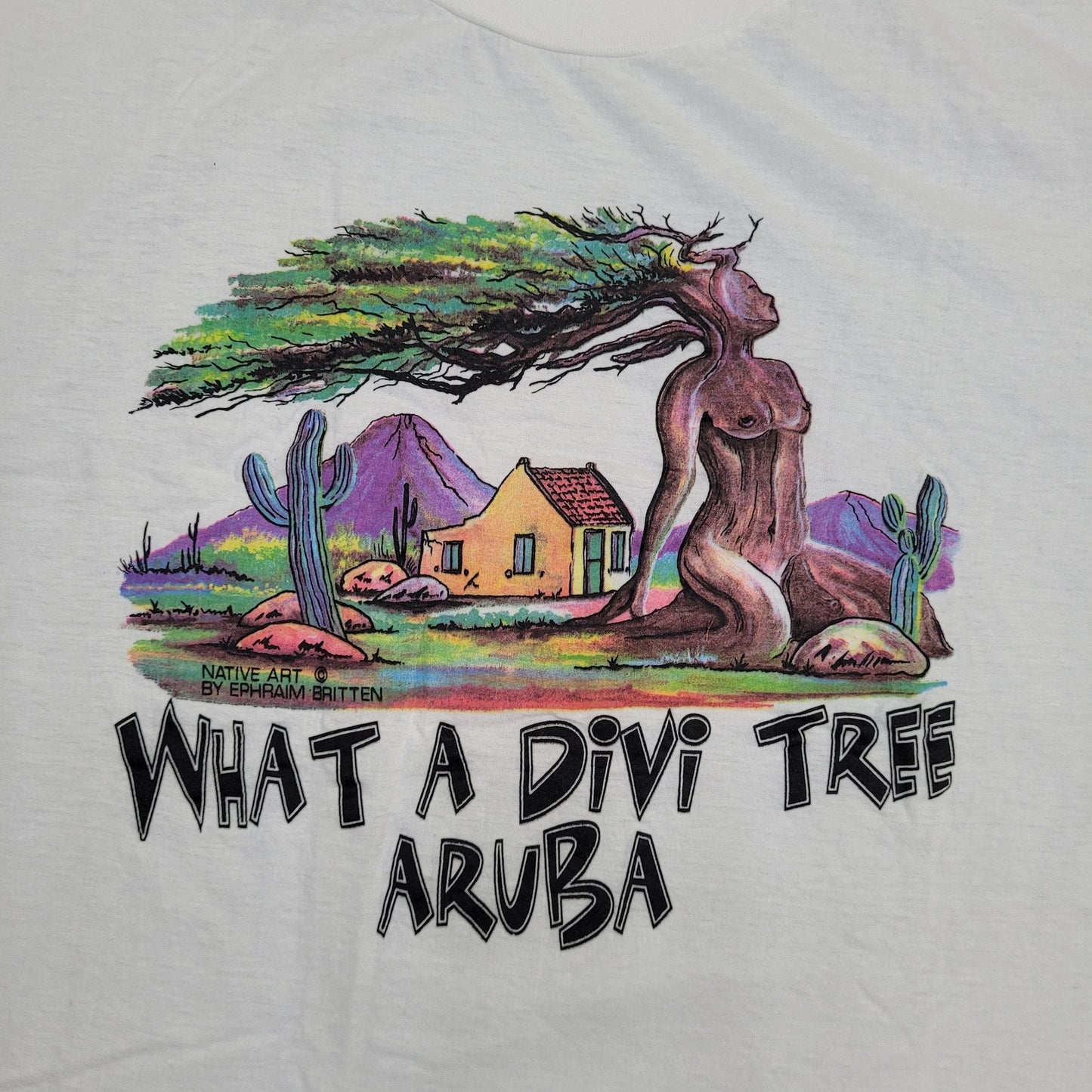 Anthropomorphic Divi-Tree Shirt Womens 2XL 23x28 White