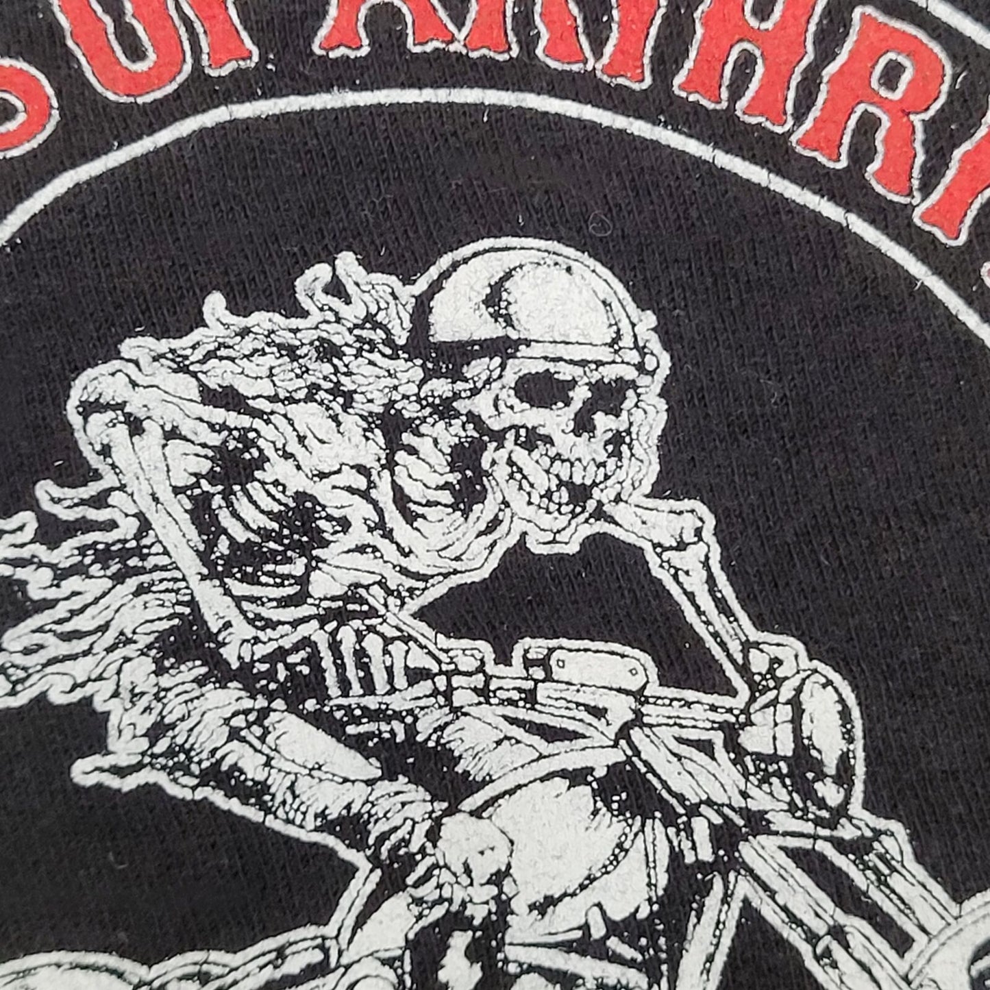 Funny Biker Shirt Large 21x26 Black