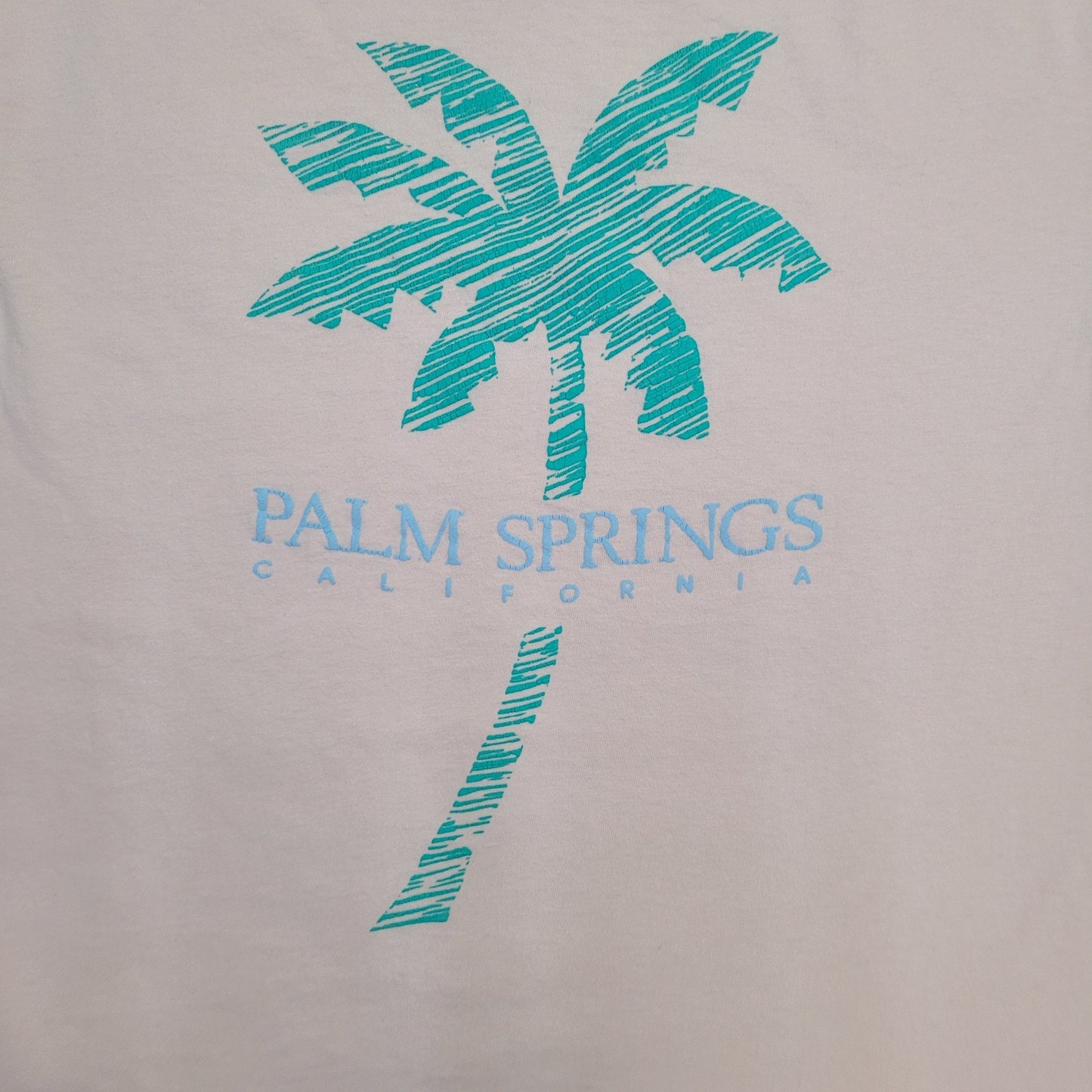 Vintage Palm-Spring Shirt Womens Large 20x25 Peach USA