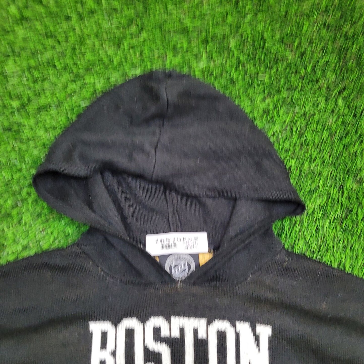 Boston Bruins Sweater Hoodie Large 23x27 Black Yellow