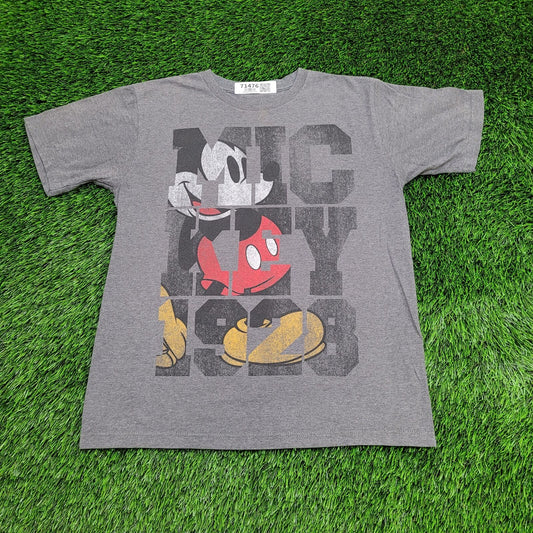 Disney Mickey Shirt Small 20x24 Baggy Gray