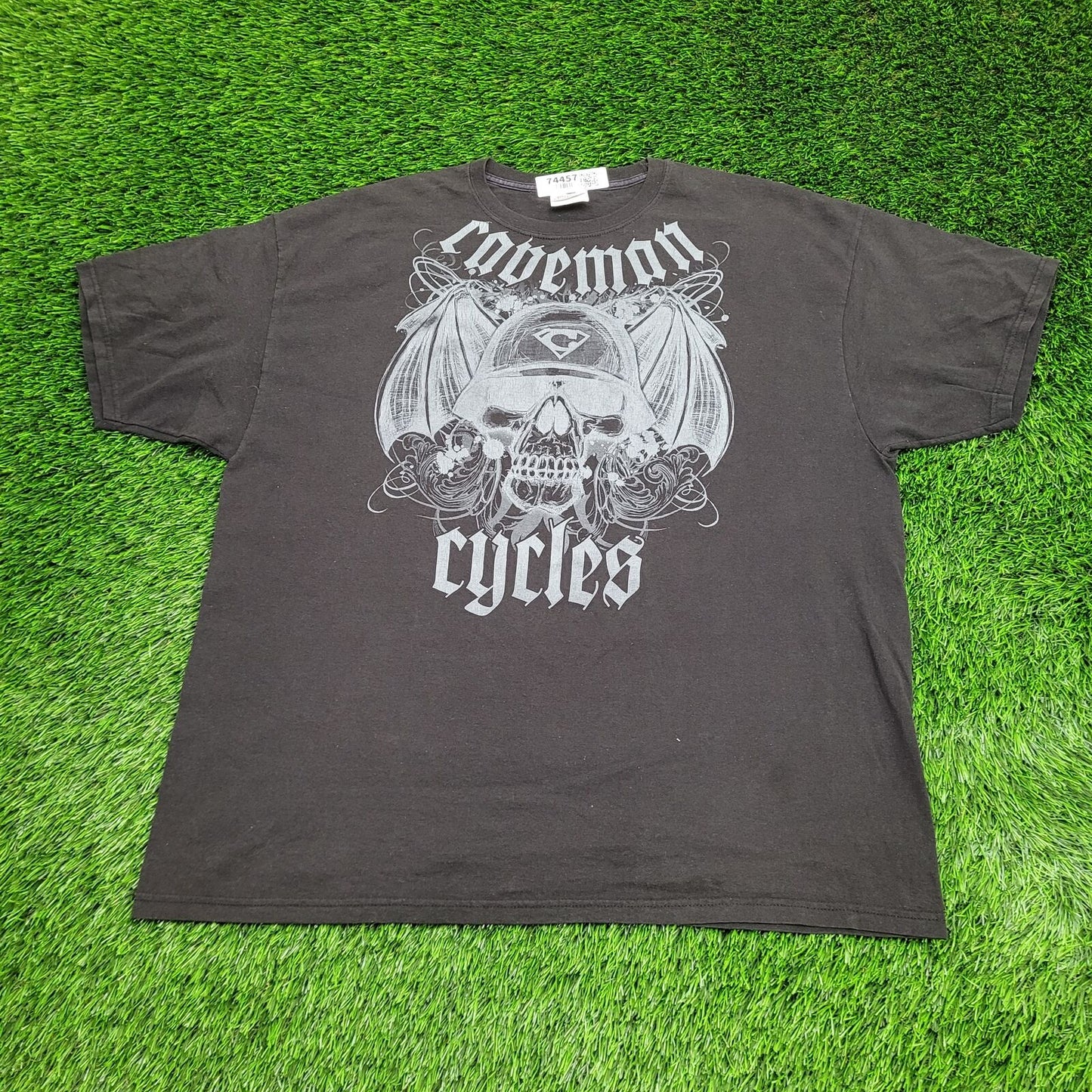 Vintage Y2K Skull Biker Shirt 2XL 25x29 Black