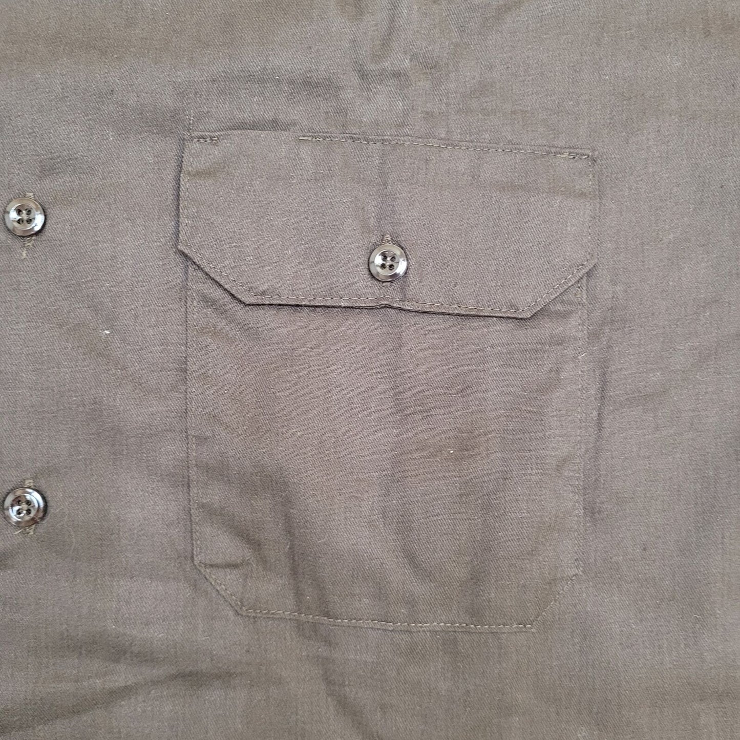 DICKIES Button Shirt XL 26x32 Brown Extra-Baggy