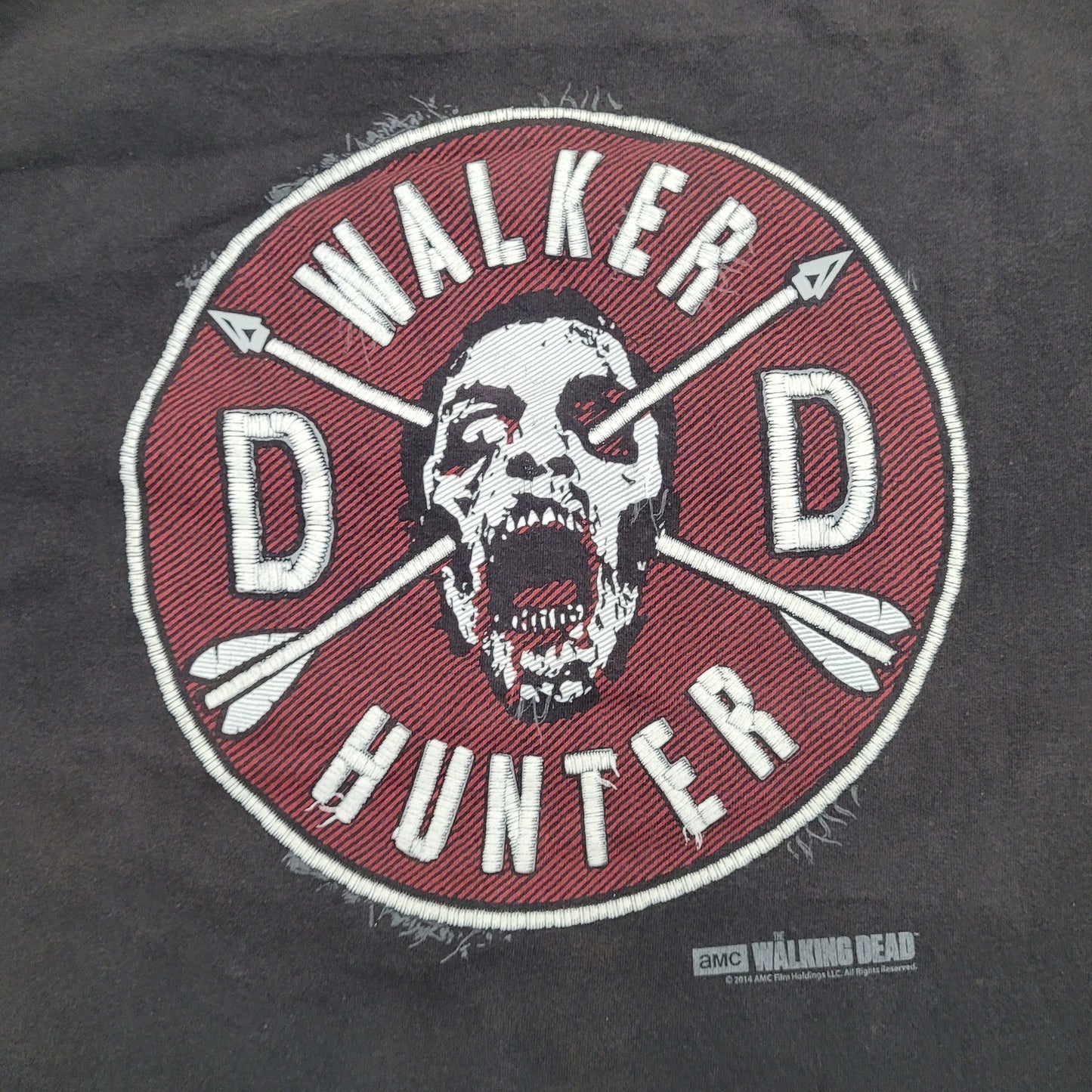 Walking-Dead Hunter Shirt XL 24x28 Faded Black