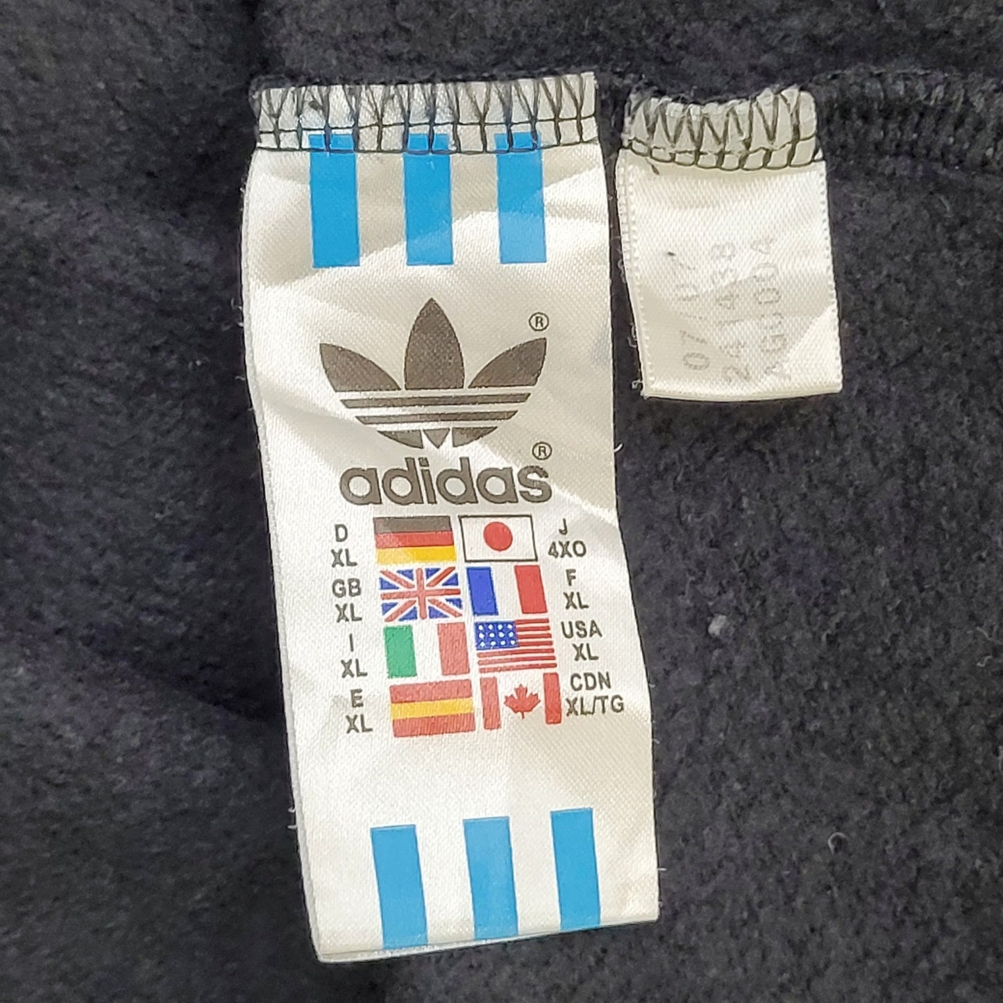 ADIDAS Skull Zip Hoodie XL 25x30 Sun-Faded Black