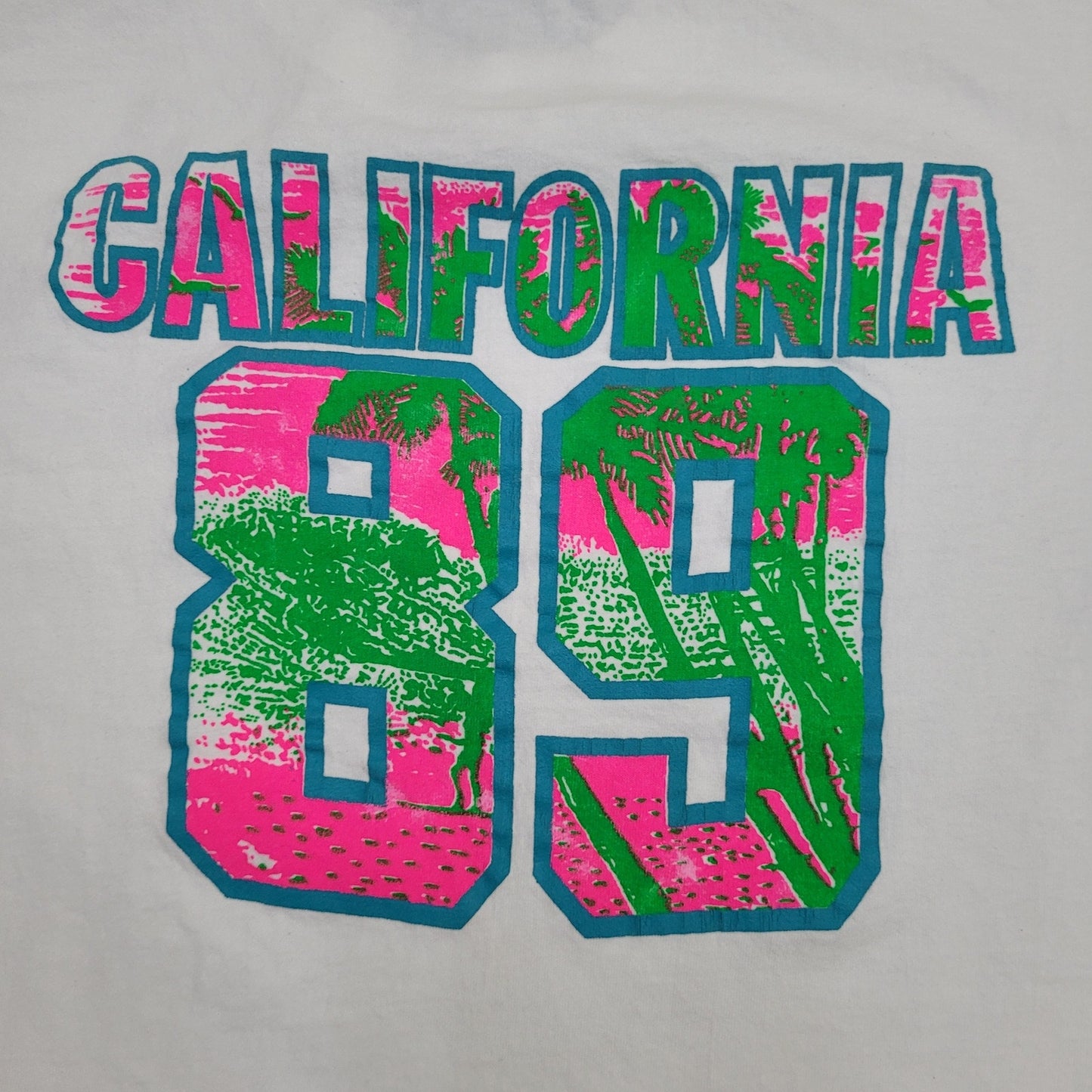 1989 California Pocket Shirt Womens Large 20x26 Palm Tree