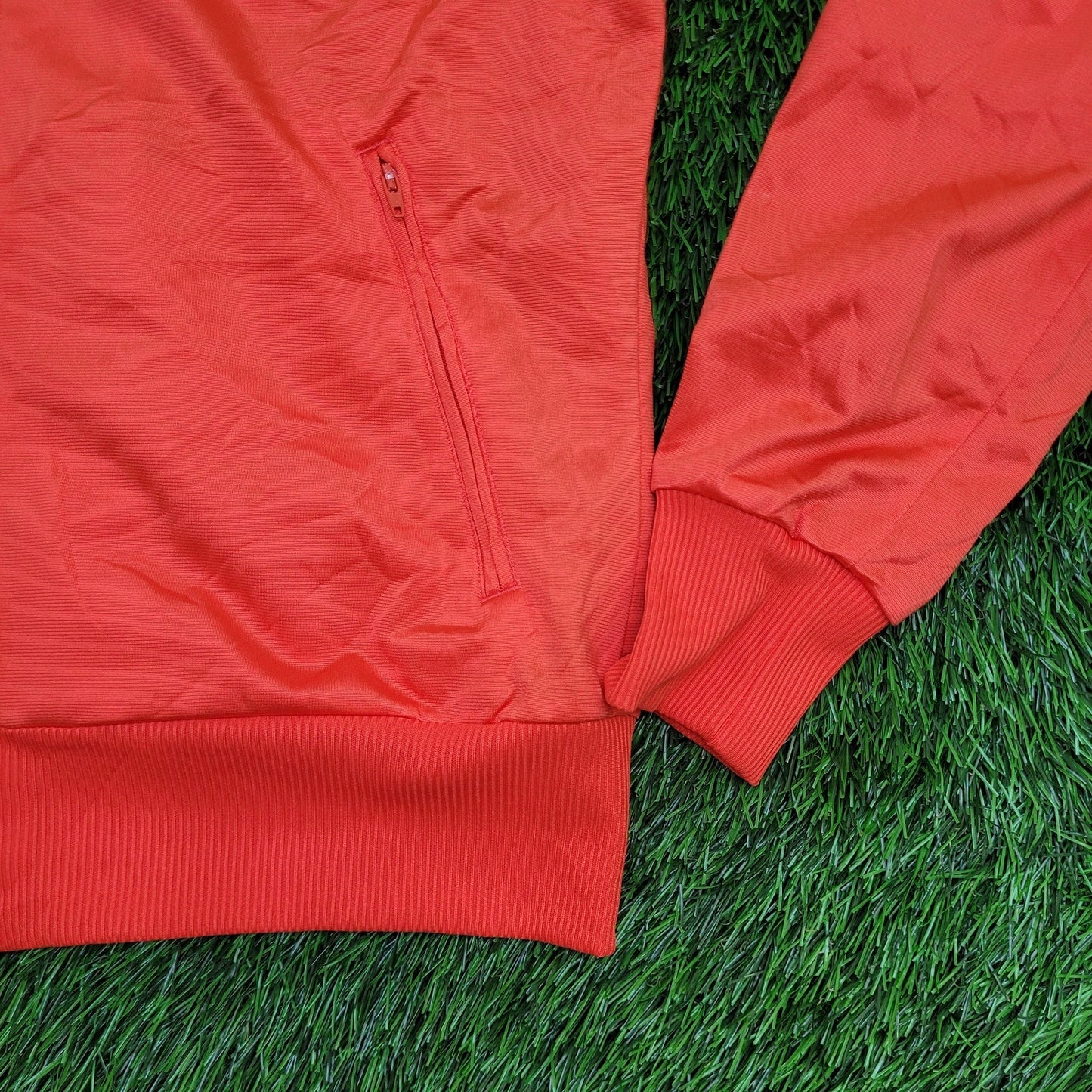 ADIDAS Trefoil Track Jacket Womens M/L 19x24 Orange