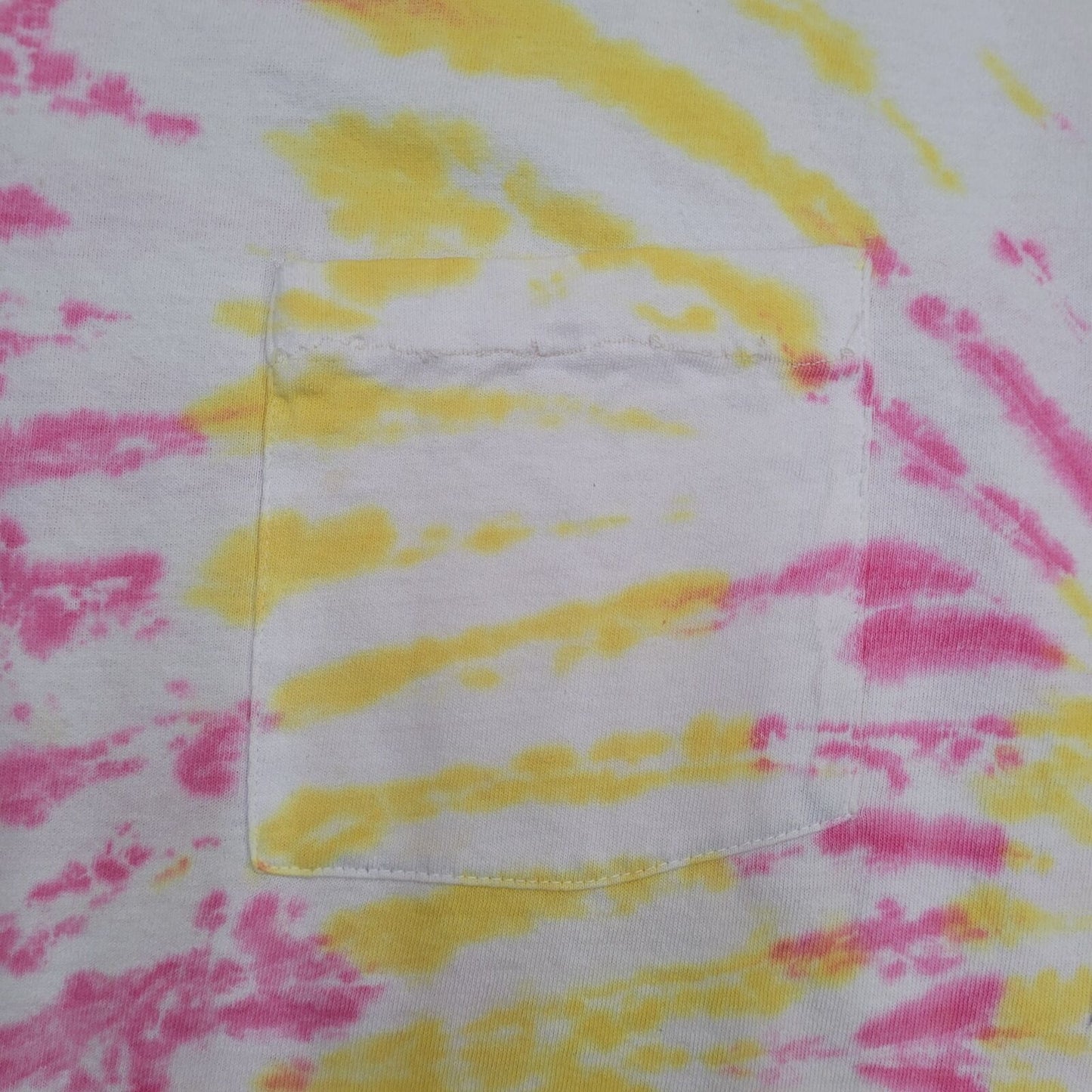 Vintage Spiral Tie-Dye Shirt Womens XL 23x27 Pink Yellow