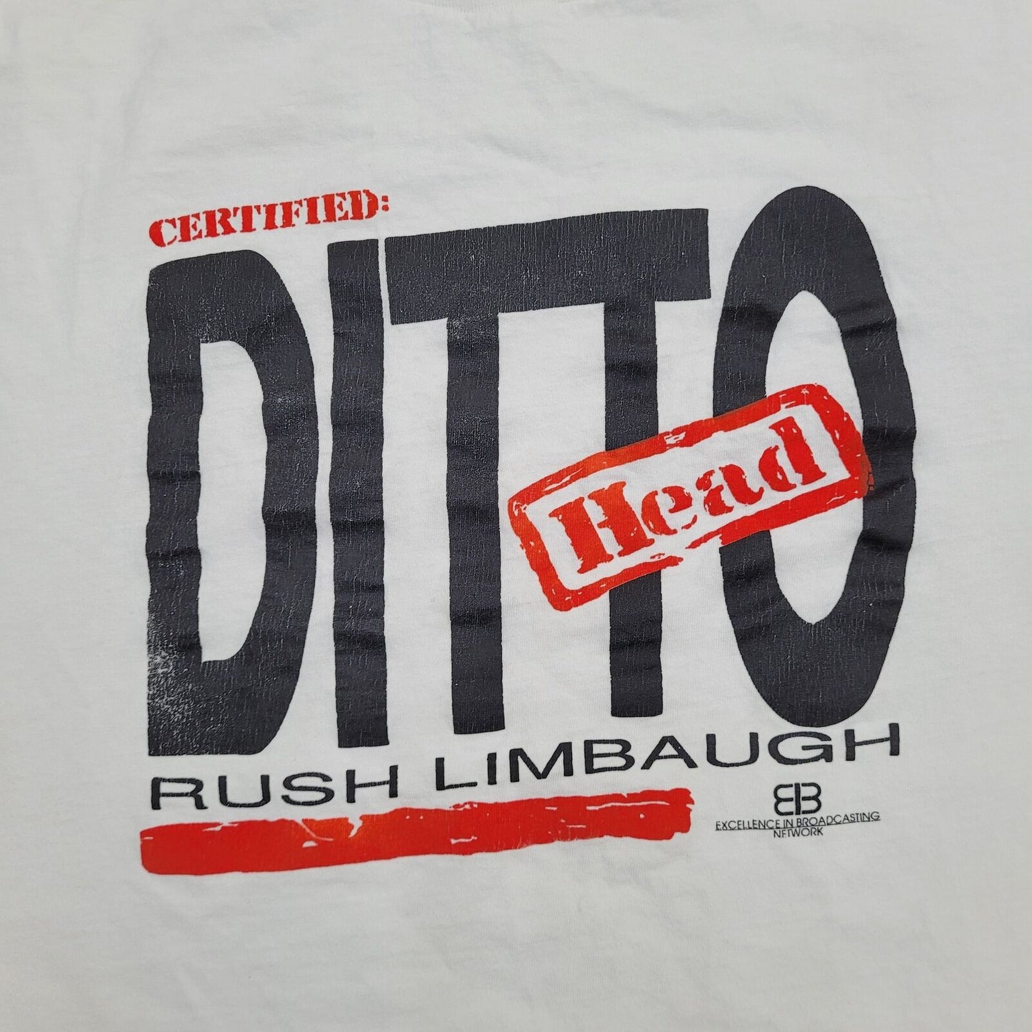 Vintage Rush-Limbaugh Shirt Womens XL 23x24 White