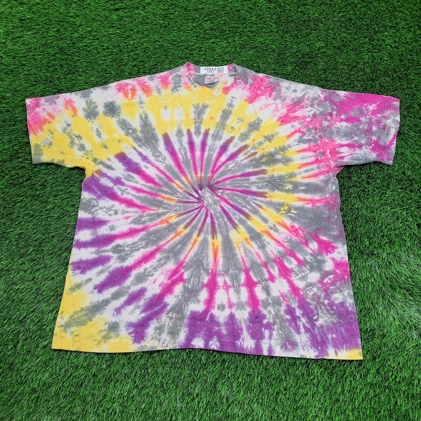 Vintage Softee Shirt Womens 2XL 25x28 Spiral Tie-Dye USA