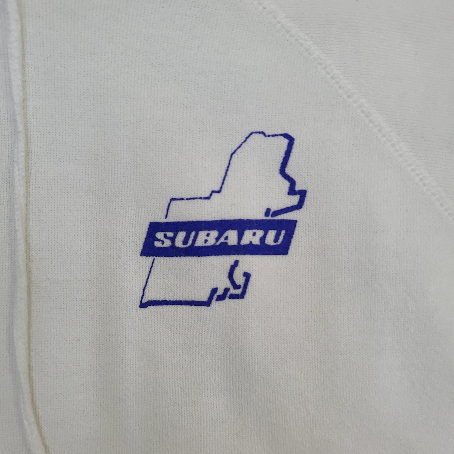 Vintage Subaru Hoodie Womens Medium 19x22 White