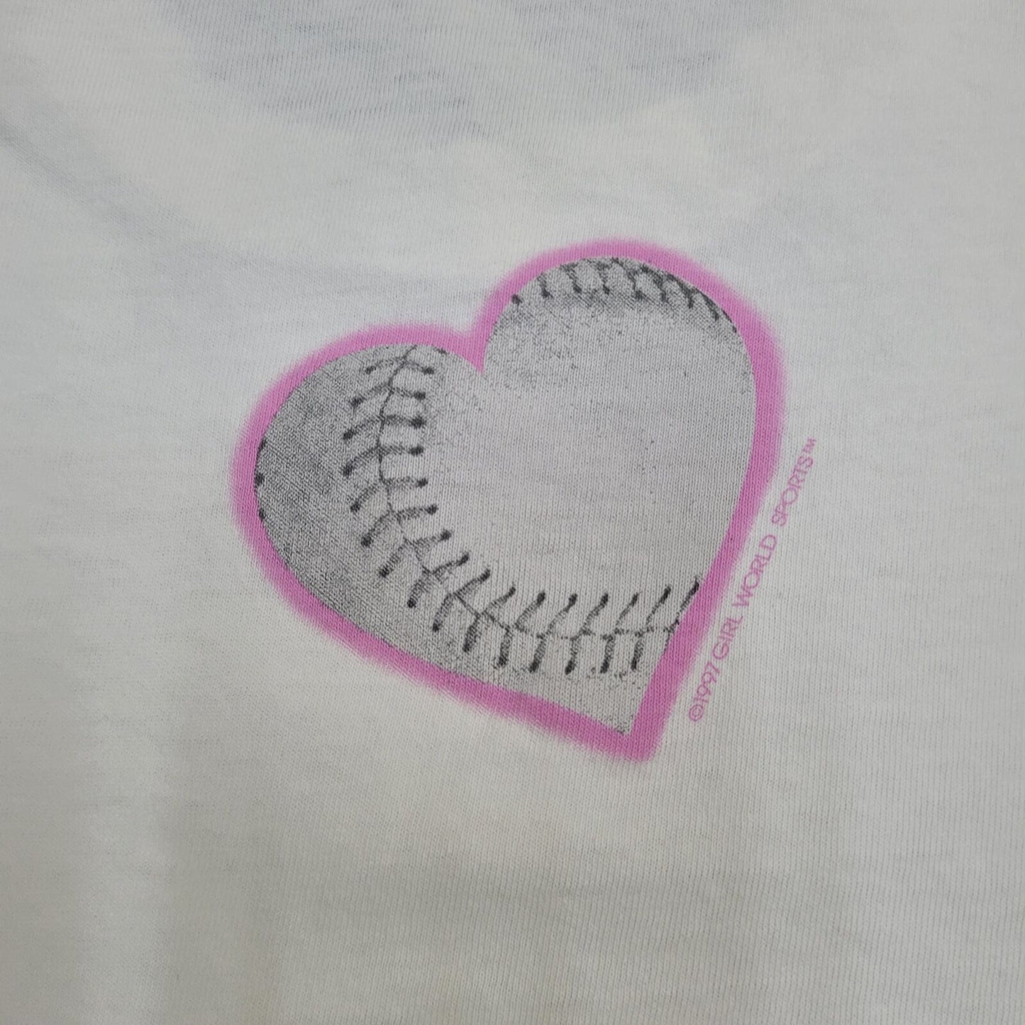 Vintage Softball Lover Shirt Womens Medium 19x25 White