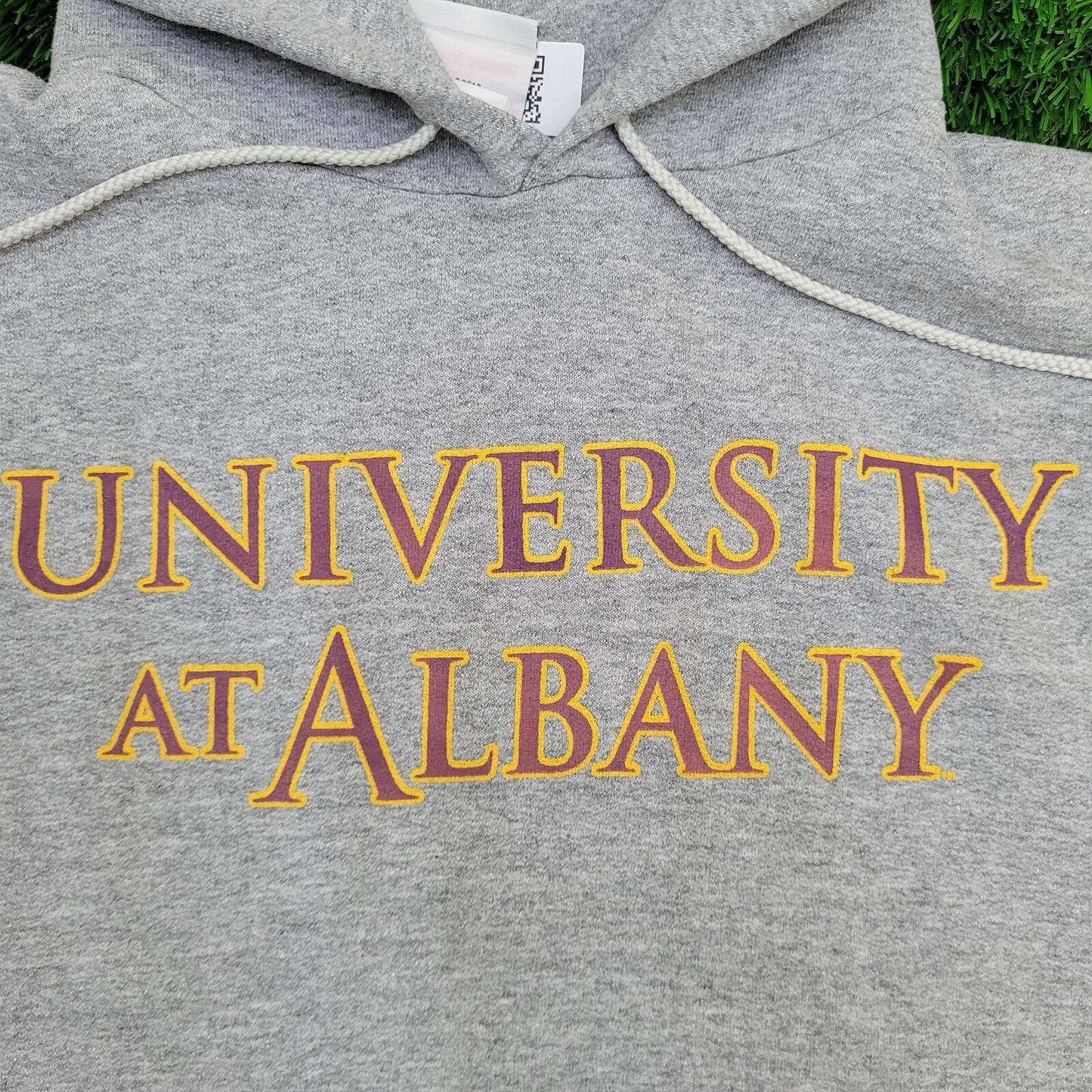 Champion University-at-Albany Hoodie Medium 21x24 Gray