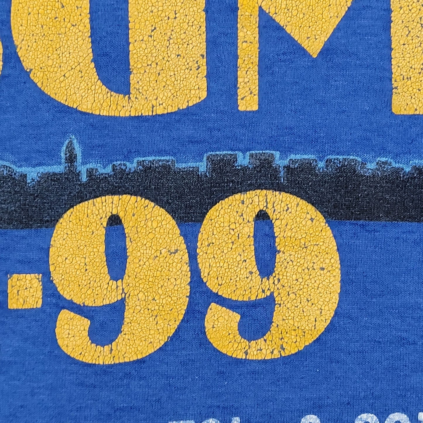 Vintage Tallahassee WBGM FM.99 Radio Shirt M/L 21x25 Blue 80s