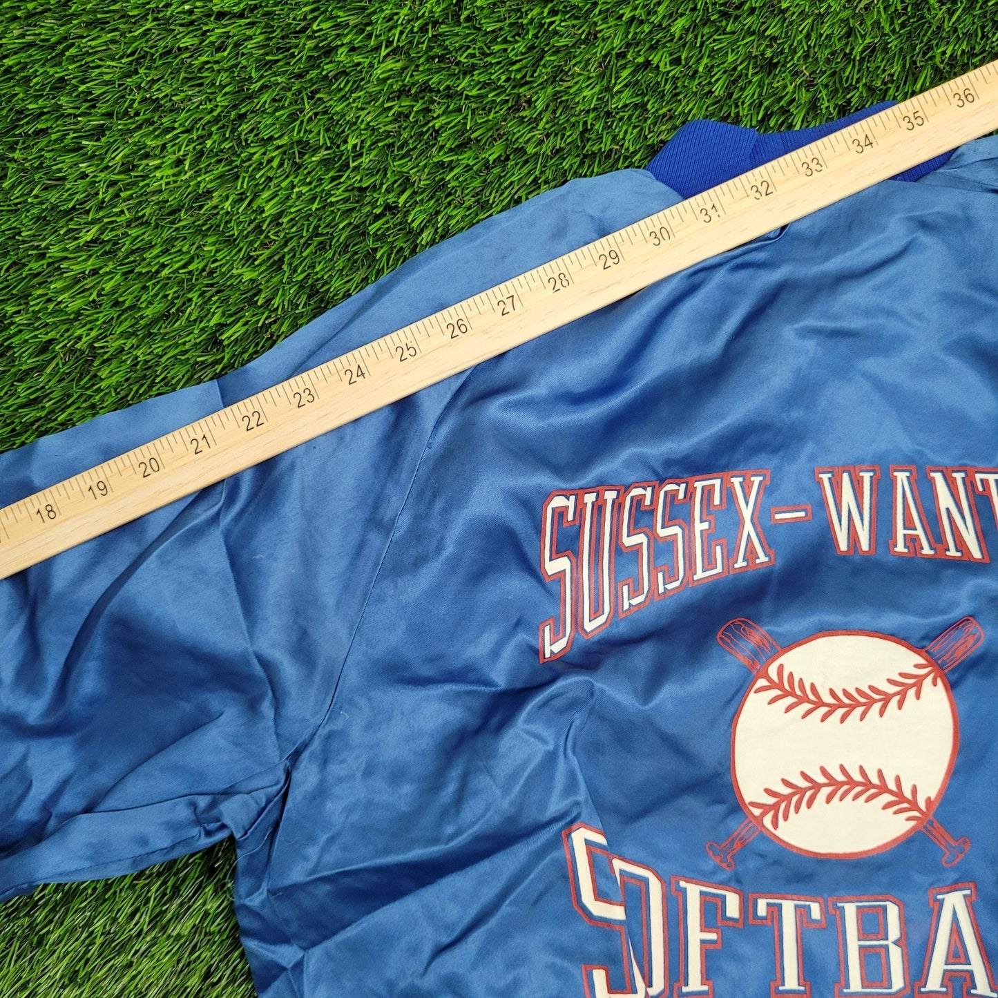 Vintage Sussex-Wantage Bomber Jacket Medium 22x24 Softball