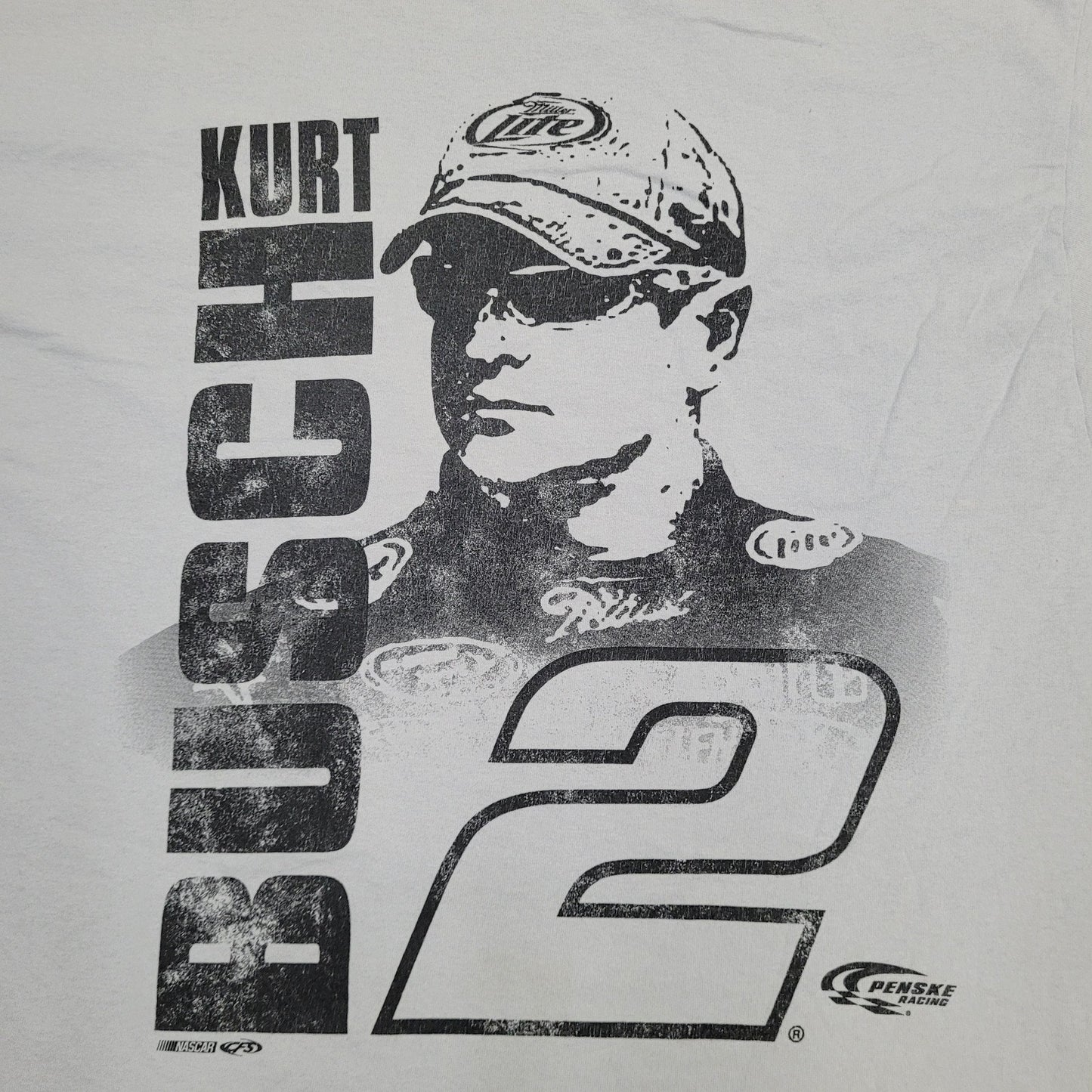 Vintage Y2K NASCAR Shirt XL 23x29 Penske-Racing Kurt-Busch