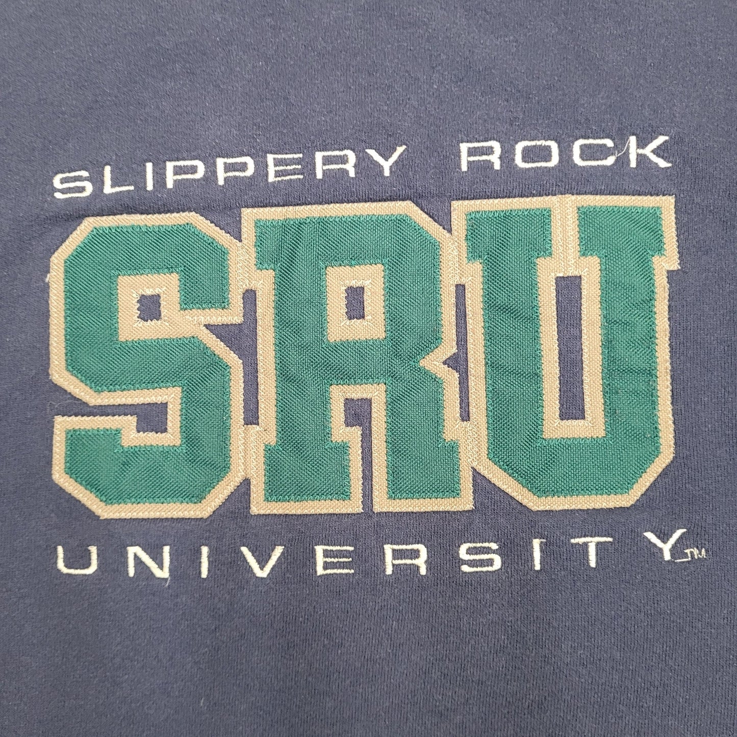 Vintage SRU University Sweatshirt Large 23x28 Navy-Blue USA