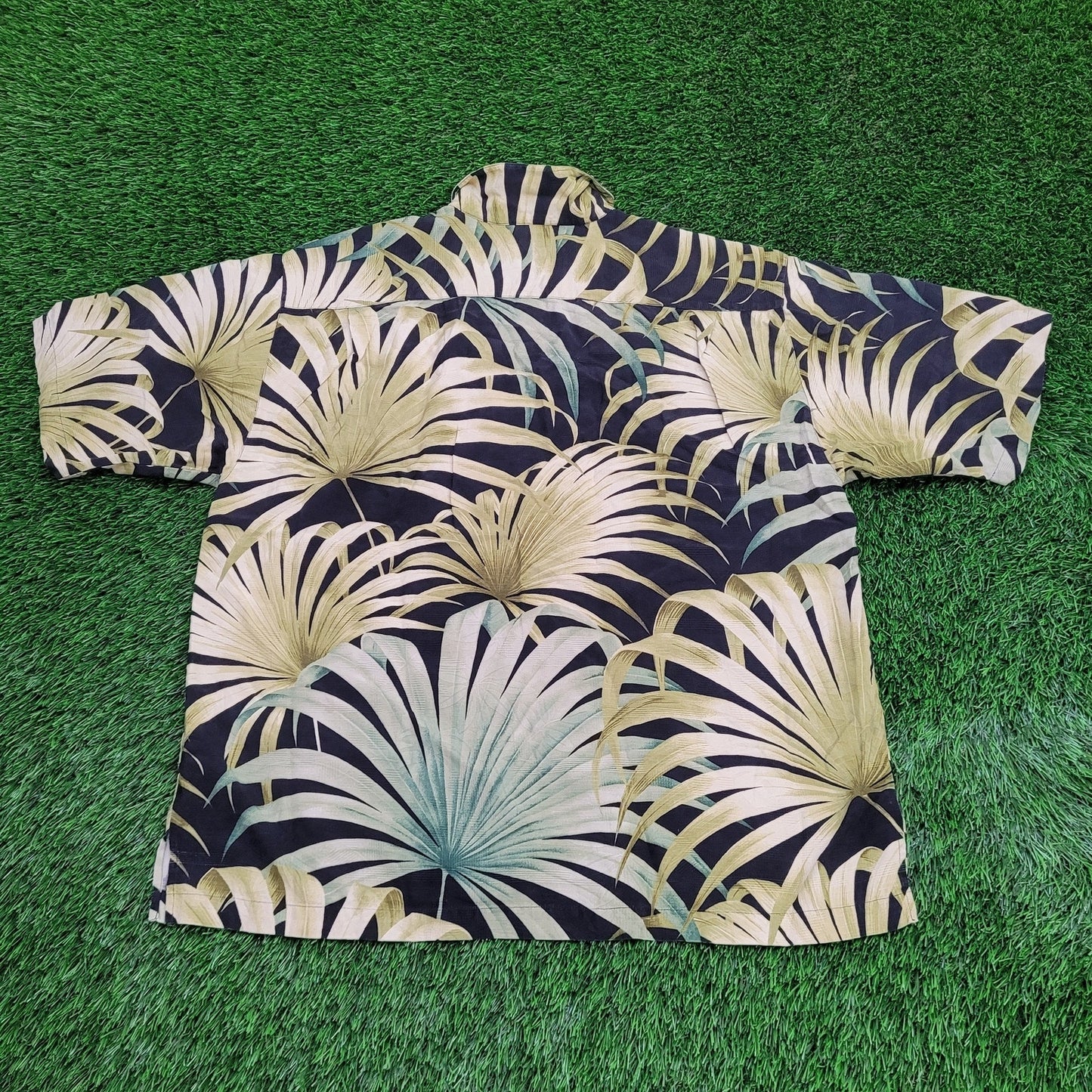 Vintage Tommy-Bahama AOP Shirt XL Green Palm-Tree