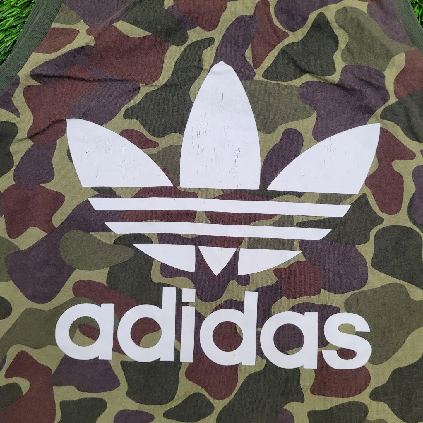 ADIDAS Duck Camo Tank-Top Small 17x28 Trefoil Logo