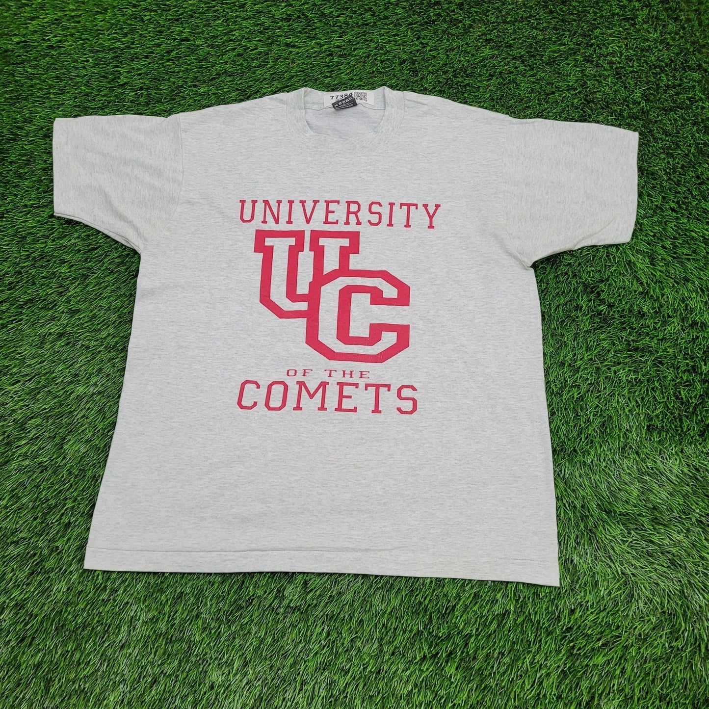 Vintage University-of-The Comets Shirt M/L 21x25 Gray UC USA