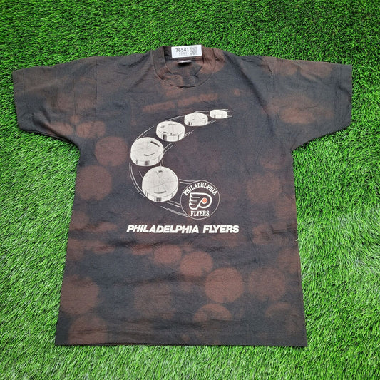 Vintage Philadelphia Flyers Shirt M/L 20x26 Black Hockey