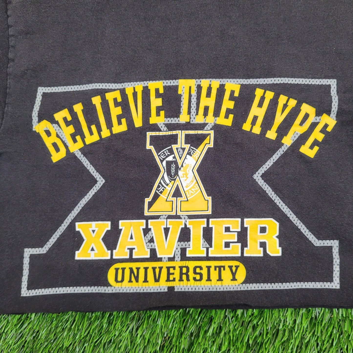 Xavier University Crop-Top Shirt Womens Small 17x16 Black