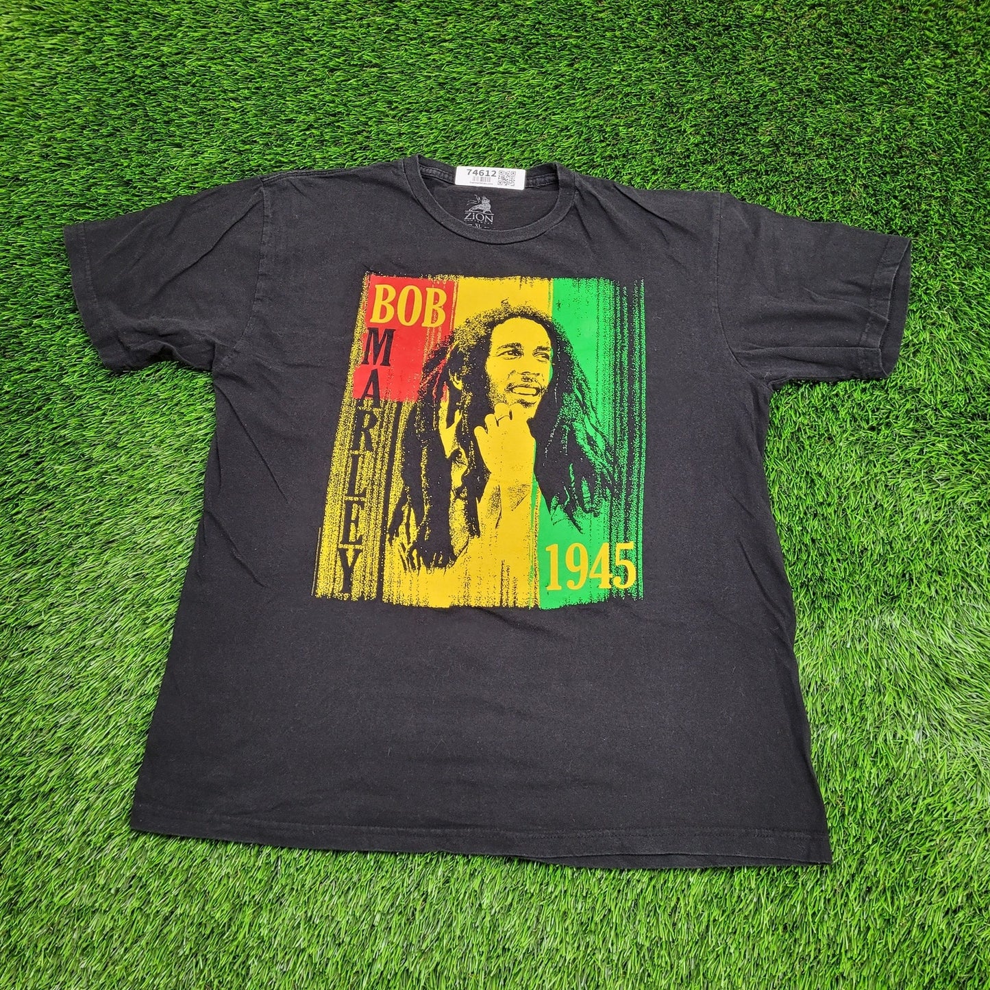 Bob-Marley Shirt Womens XL 21x27 Reggae Black