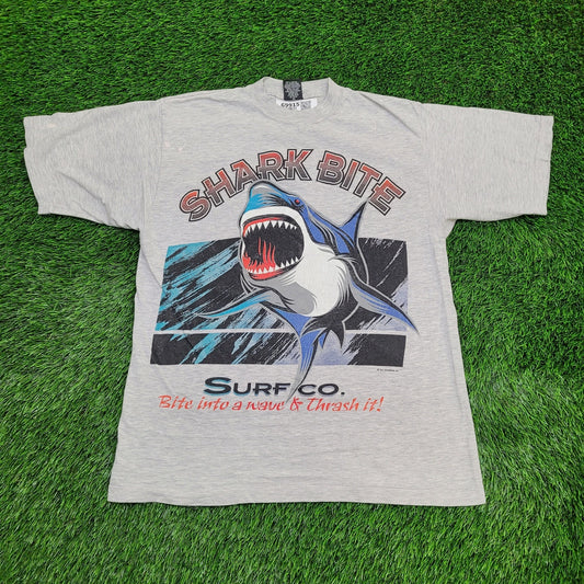 Great-White Shark Shirt Large 21x28 Surf Gray