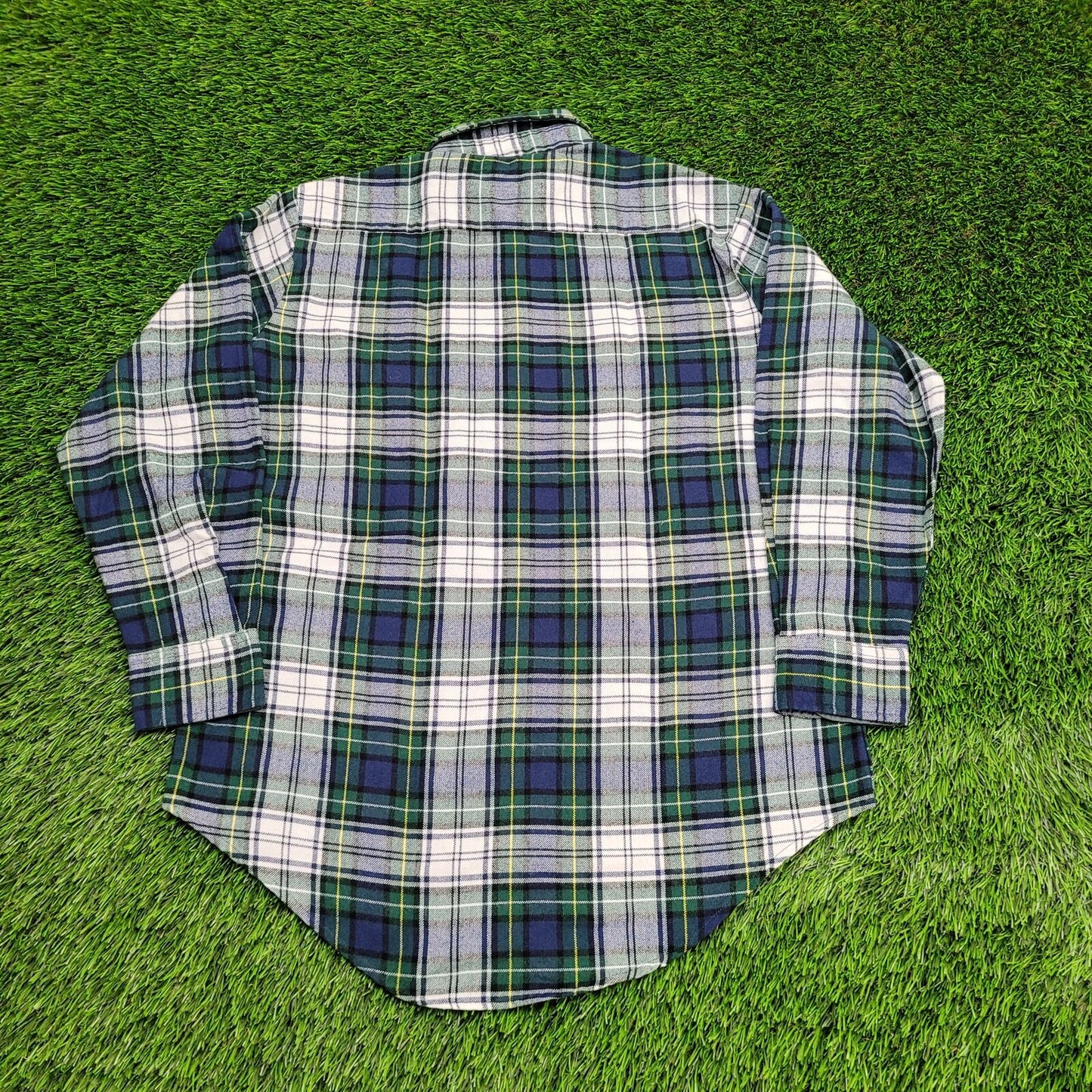 Classic Flannel Shirt Medium 22x29 Green