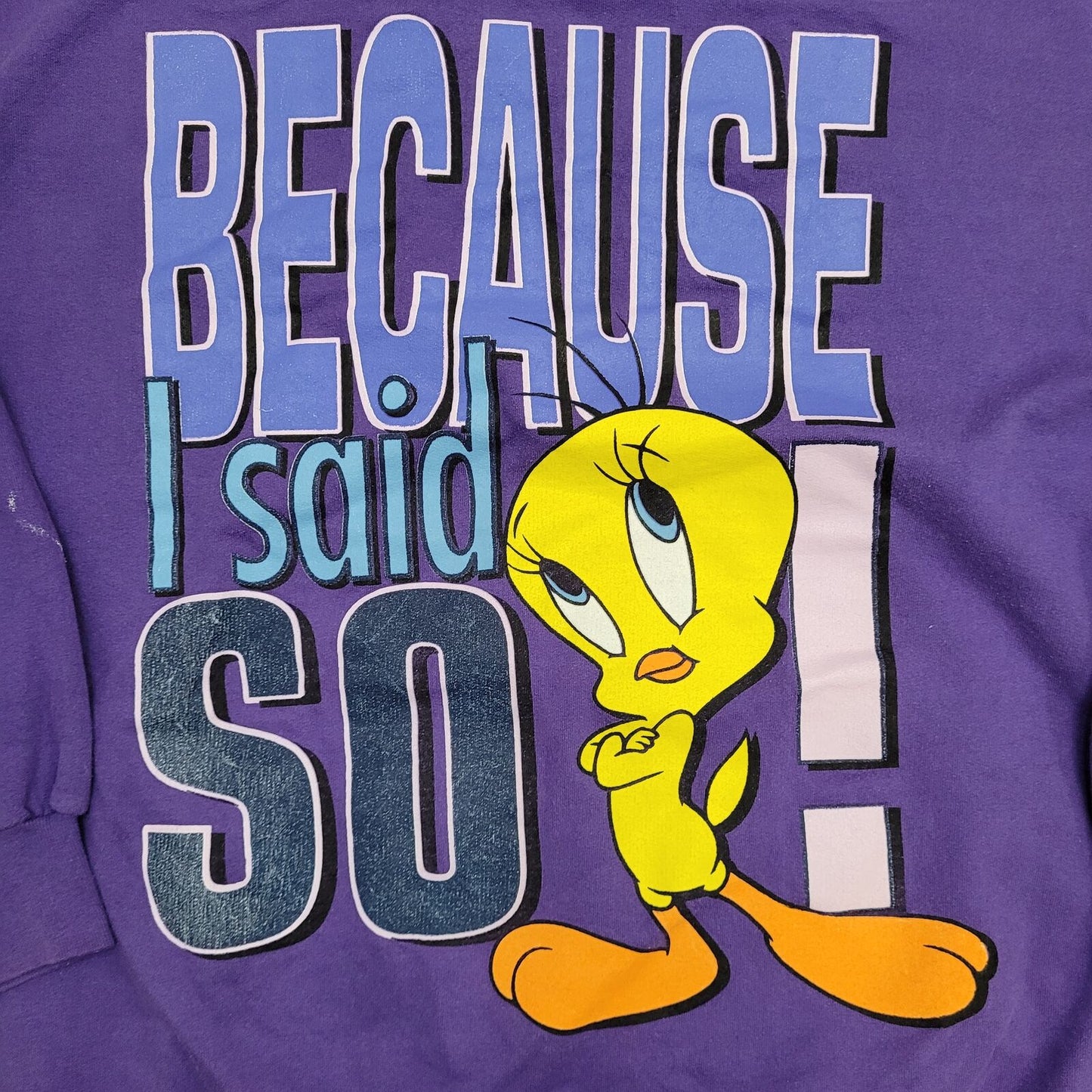 Vintage Tweety Bird Sweatshirt Womens 2XL 25x27 Oversized