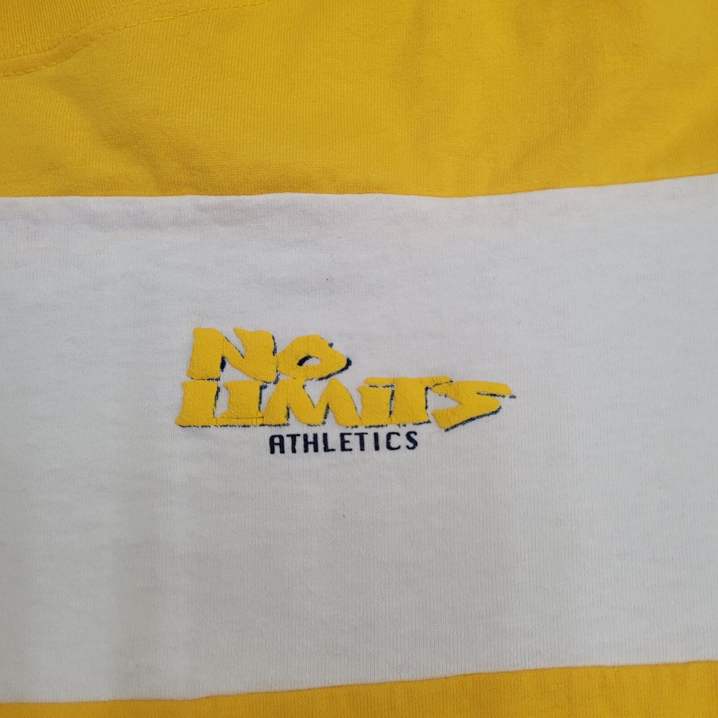 Vintage Sporty Summer Shirt Large NO-LIMITS 24x25 Yellow